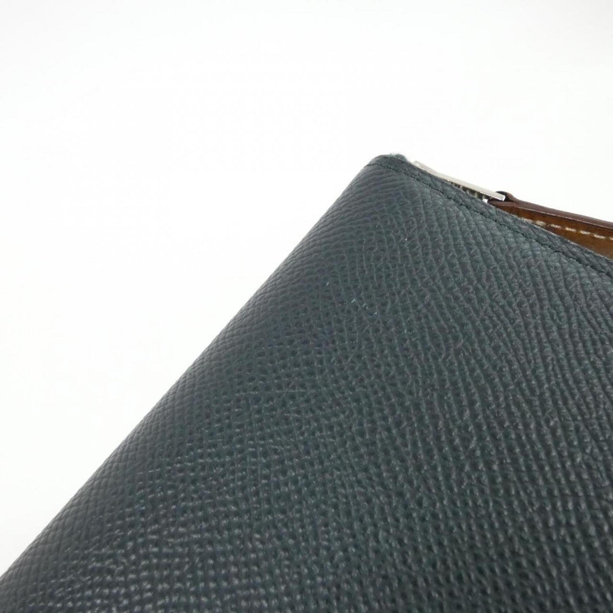 Hermes Green Rose Confetti Epsom Leather Silk Long Wallet (Bi-Fold) (Pre-Owned)