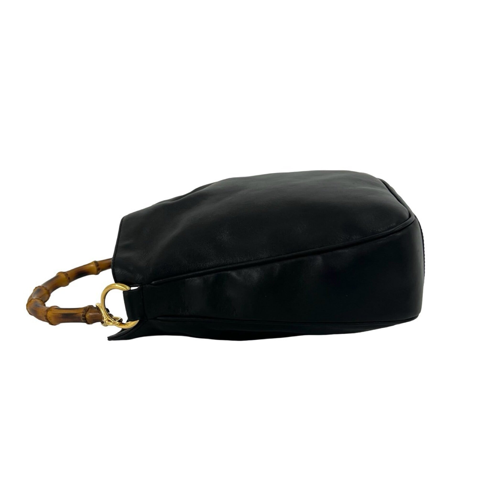 Gucci Black Leather Handbag Shoulder Bag Tote Bag (Pre-Owned)