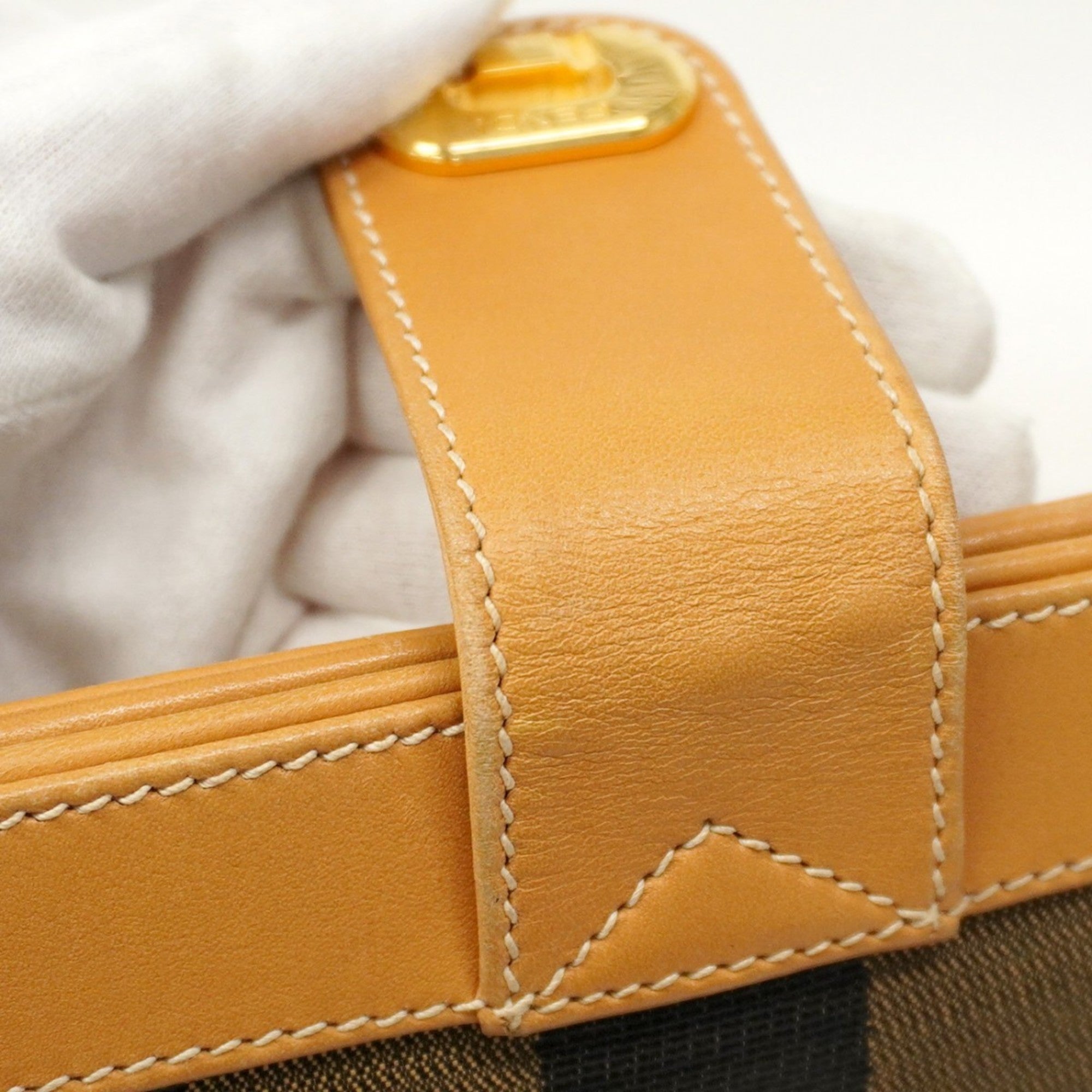 Fendi Beige Black Pvc Clutch Bag (Pre-Owned)