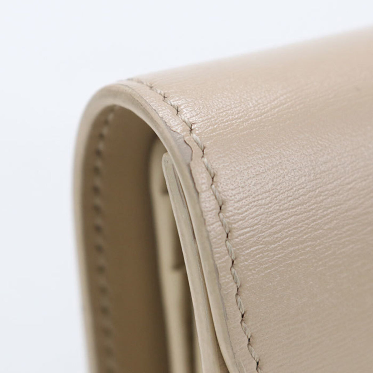 Celine Beige Leather Wallet (Tri-Fold) (Pre-Owned)