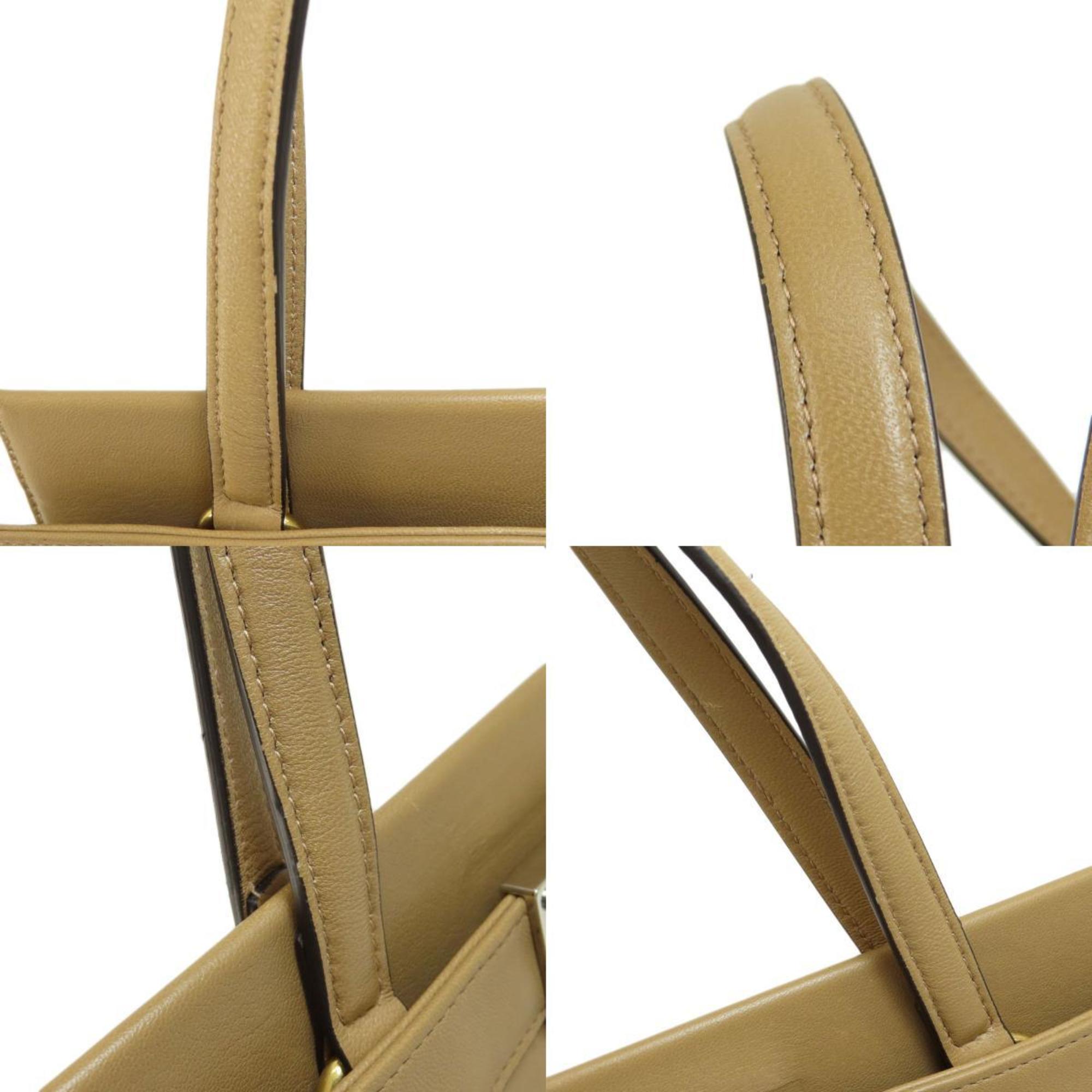 Gucci Beige Leather Handbag (Pre-Owned)