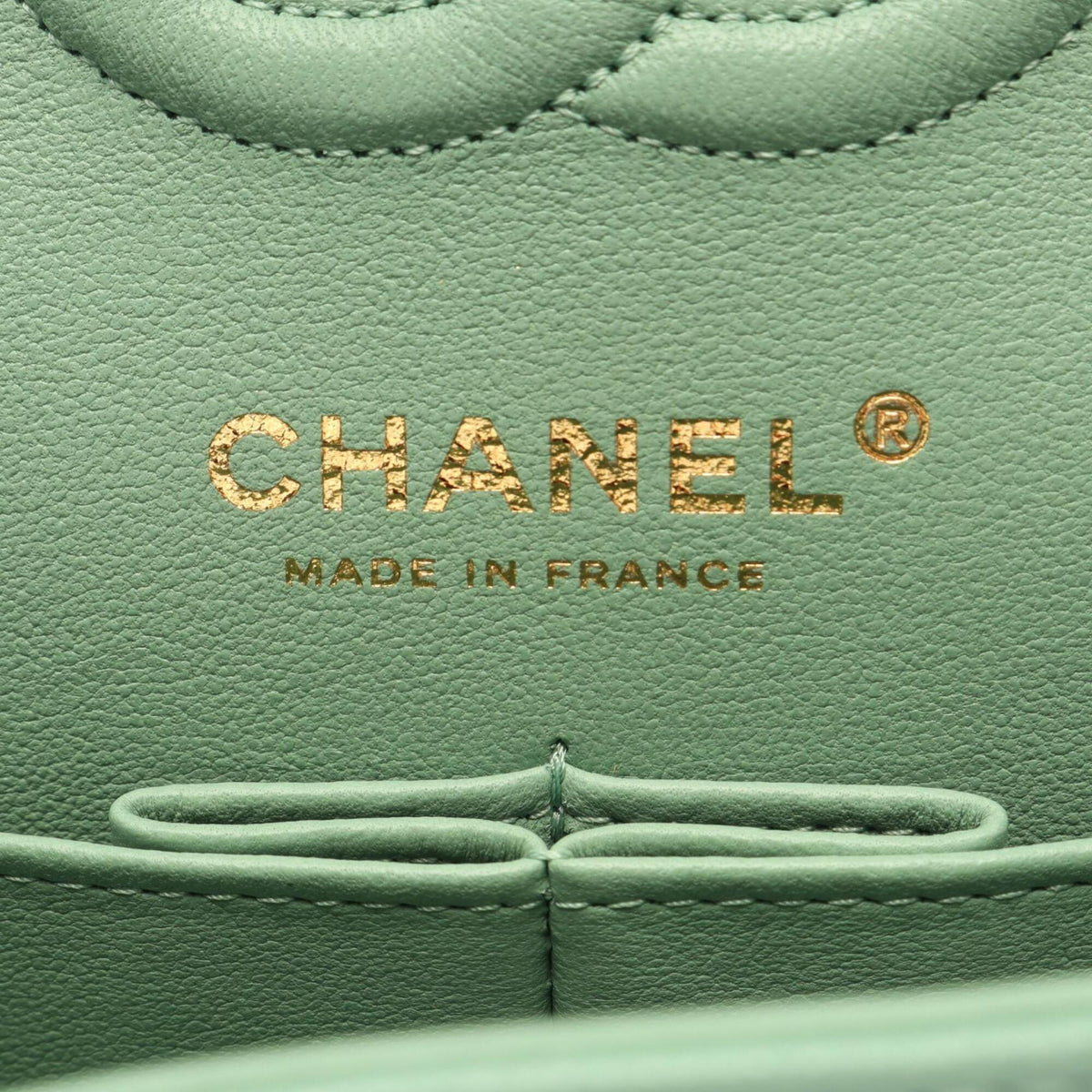 Chanel Matelasse Green Grained Calfskin Handbag Shoulder Bag (Pre-Owned)
