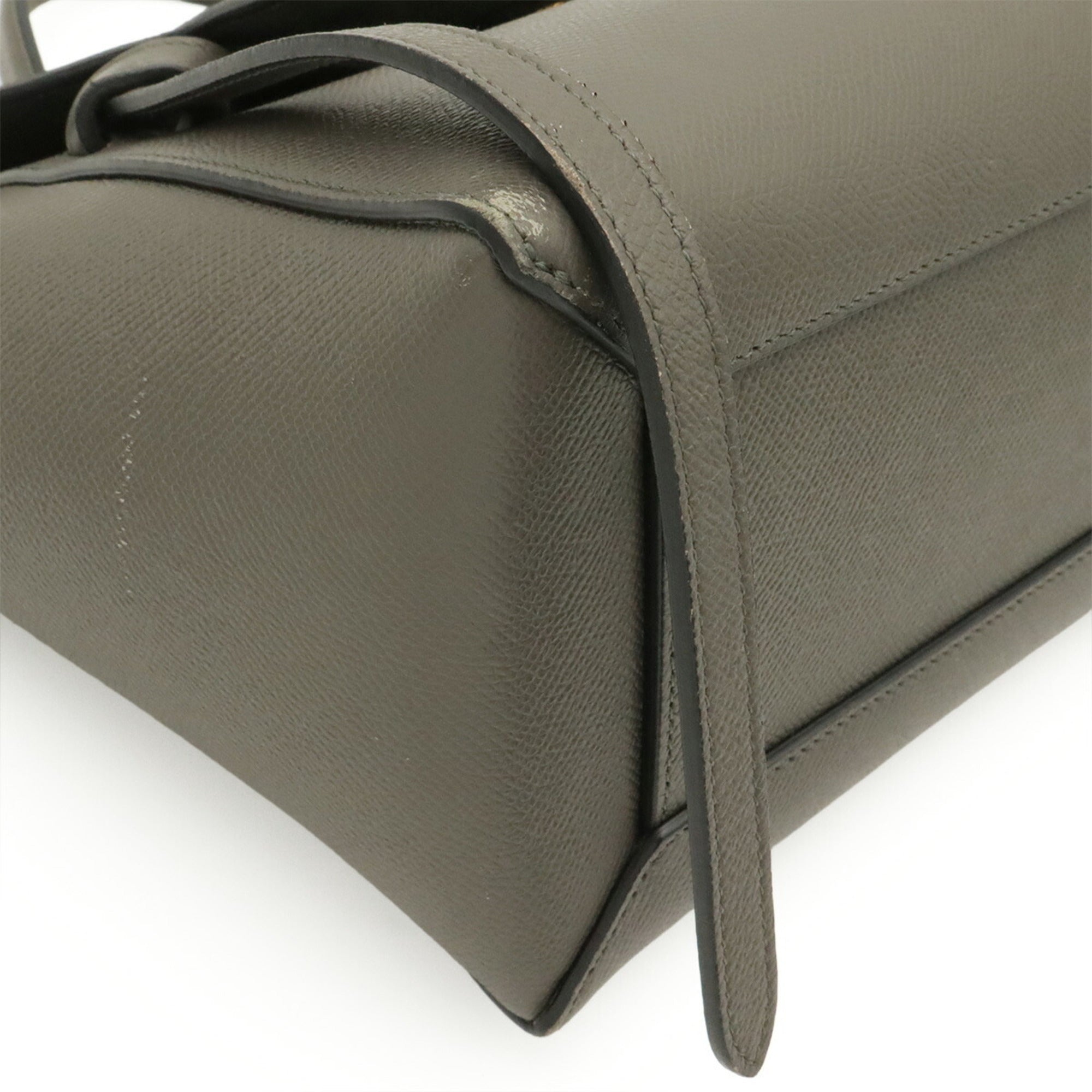 Celine Gray Leather Handbag Shoulder Bag (Pre-Owned)