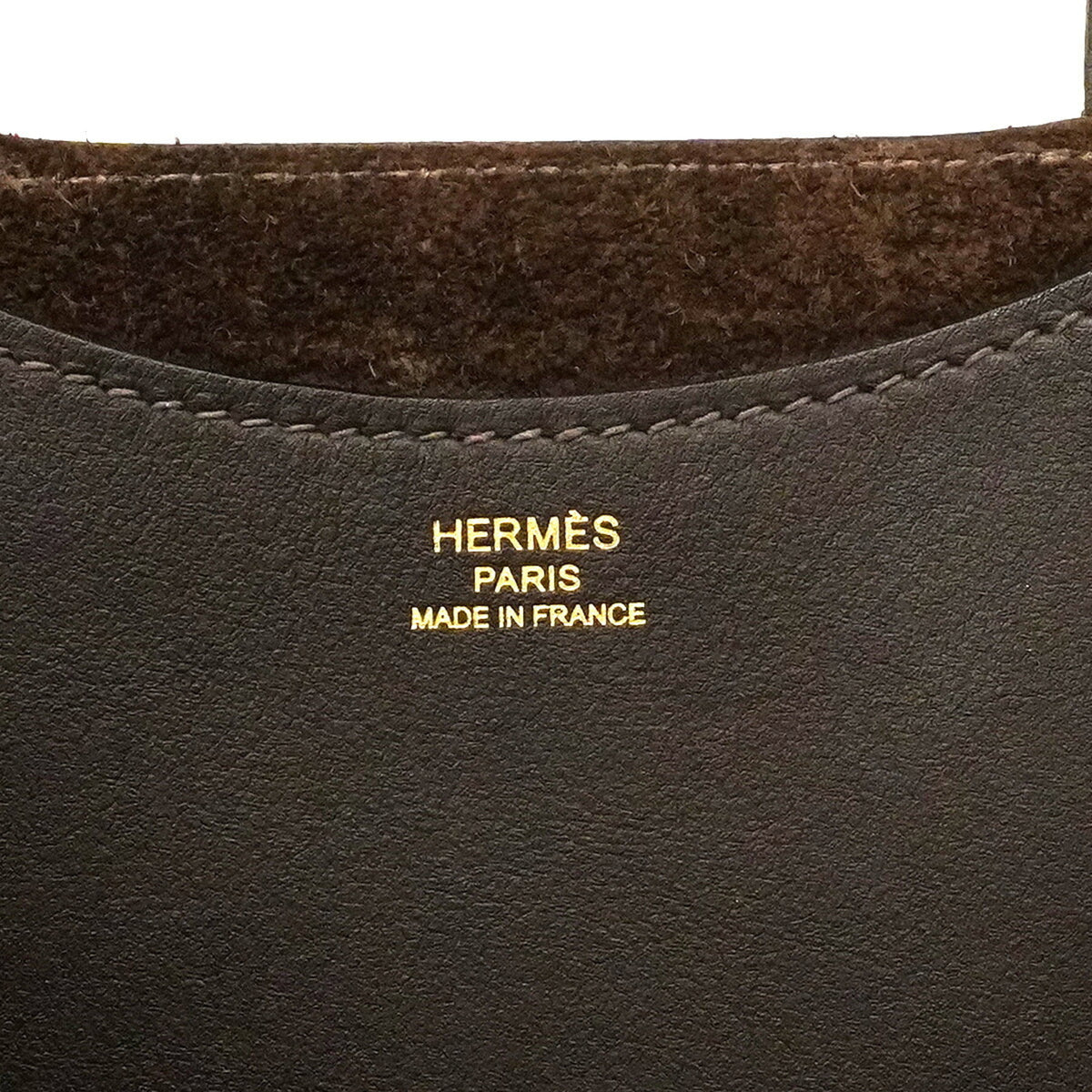 Hermes Brown Taurillon Clemence Leather Handbag (Pre-Owned)