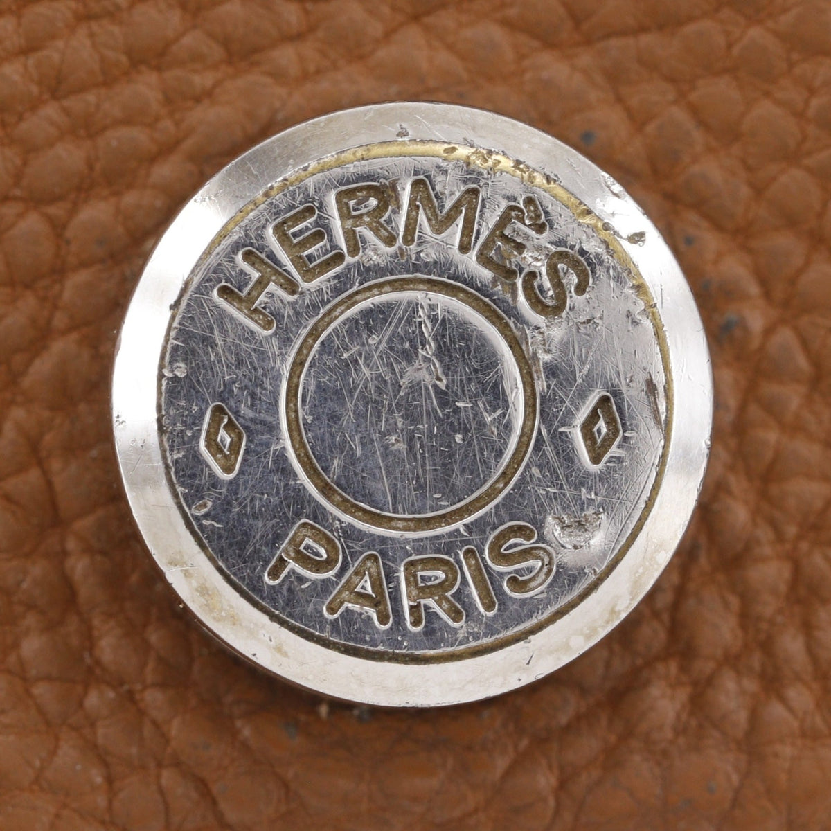 Hermes Brown Taurillon Clemence Leather Long Wallet (Bi-Fold) (Pre-Owned)