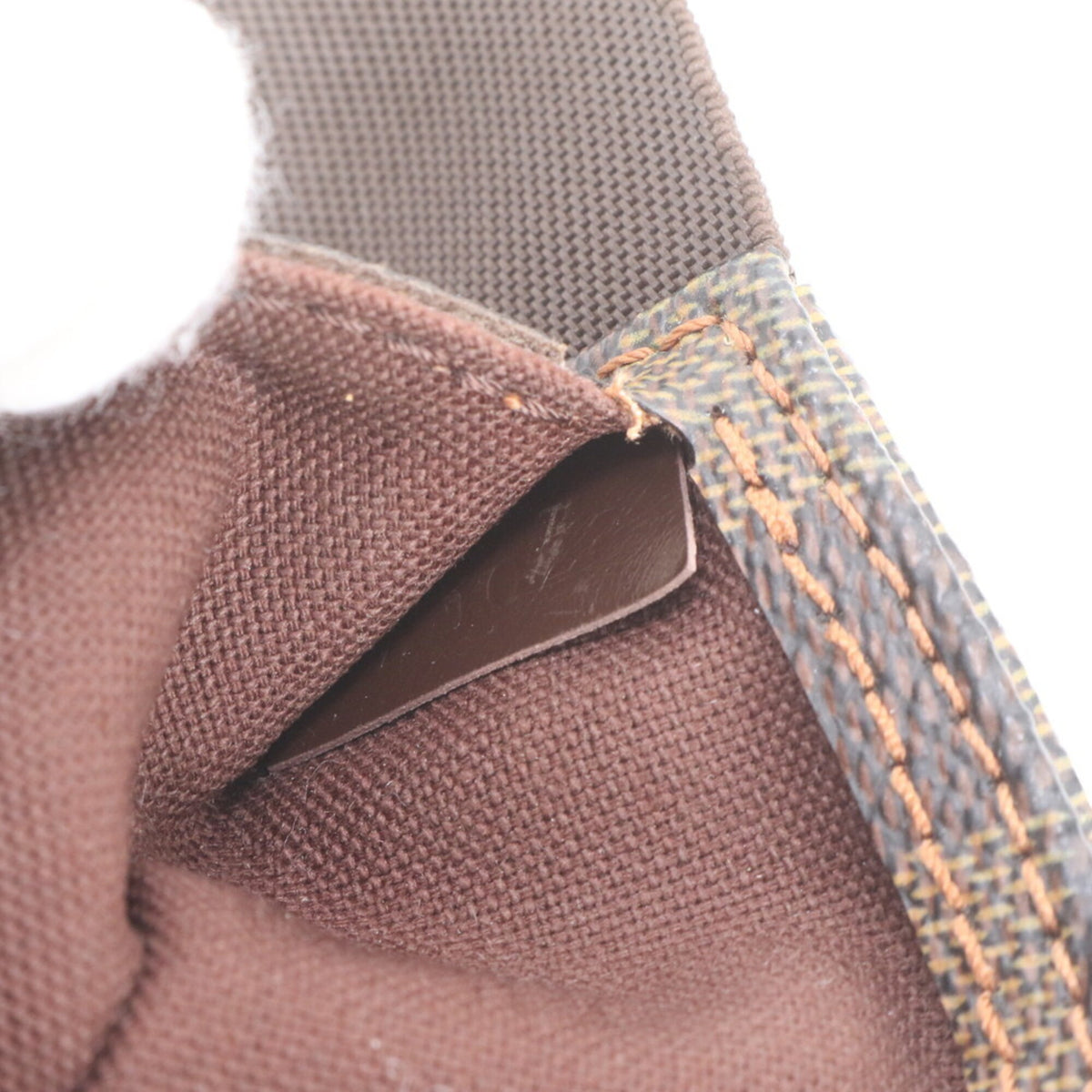 Louis Vuitton Ebene Leather Coated Canvas Pouch Sling Bag (Pre-Owned)