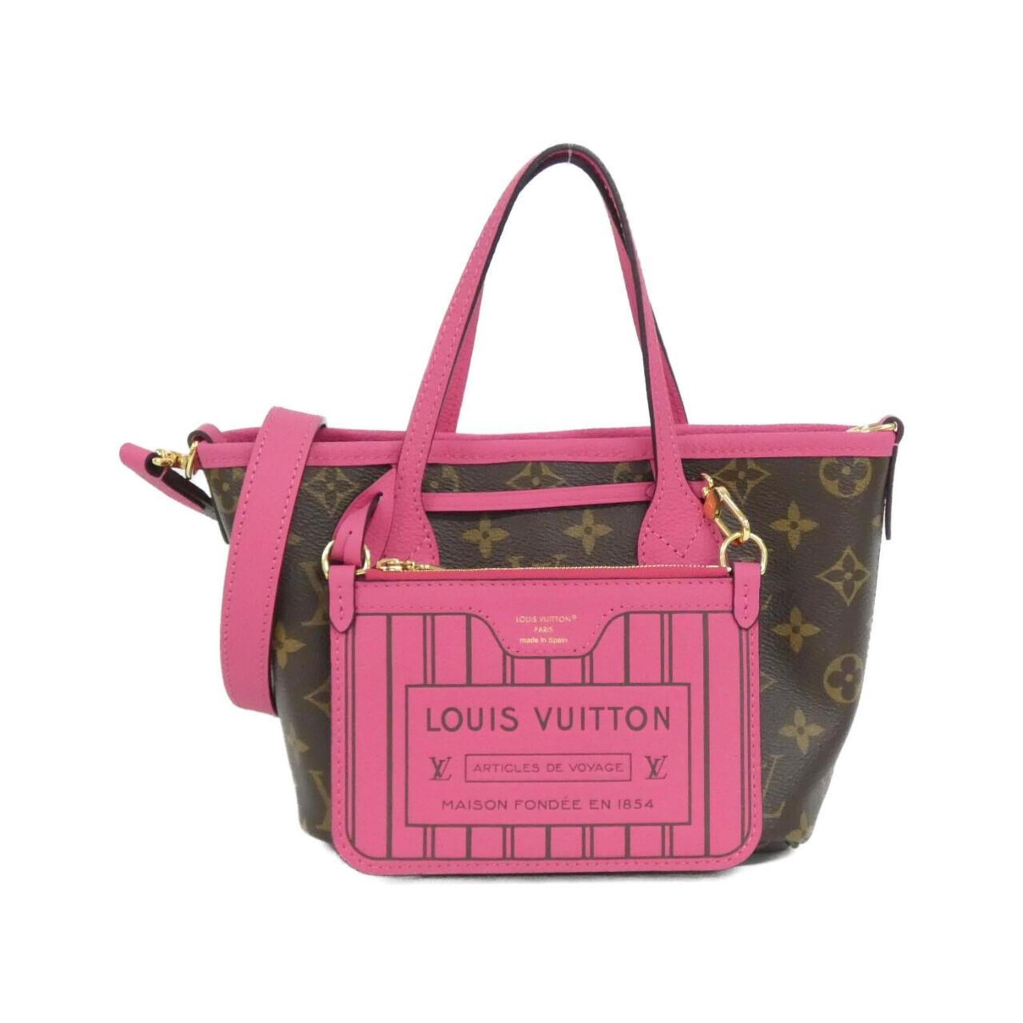 Louis Vuitton Monogram Marron Rose Coated Canvas Leather Handbag (Pre-Owned)