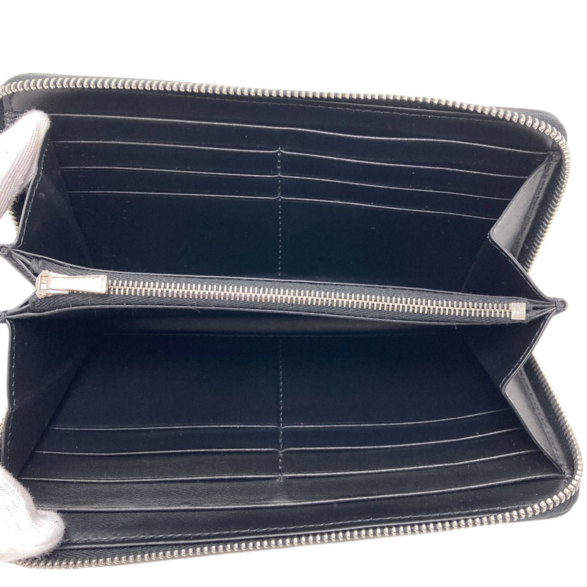 Celine Black Leather Long Wallet (Bi-Fold) (Pre-Owned)