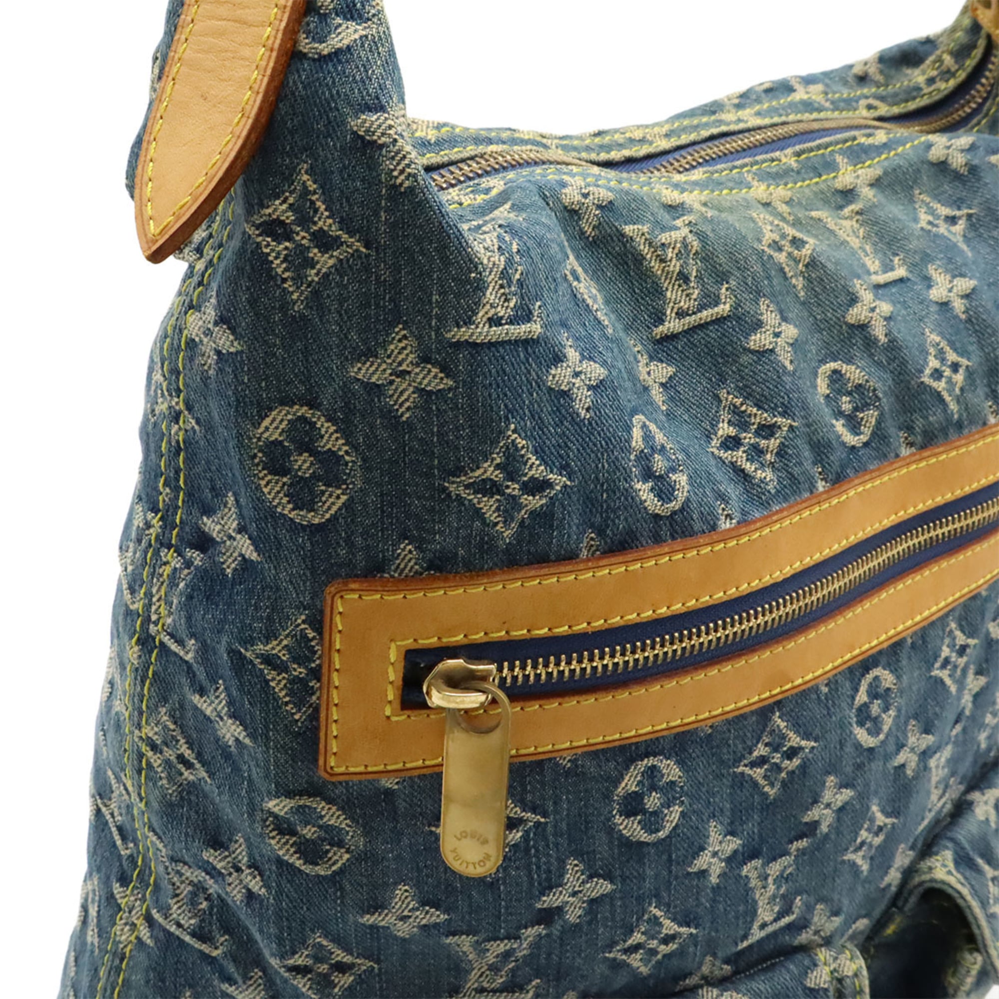 Louis Vuitton Blue Monogram Denim Shoulder Bag (Pre-Owned)
