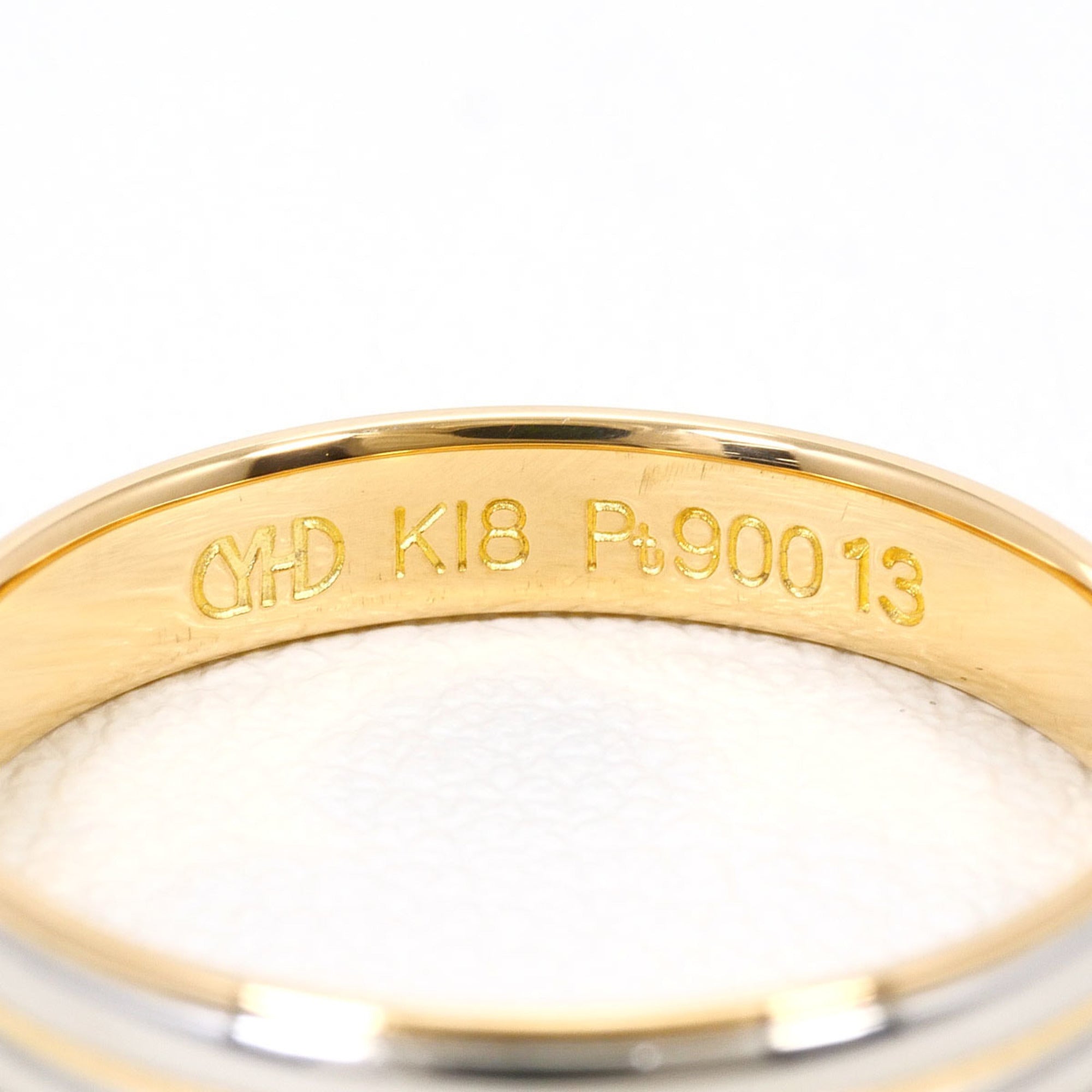Unbranded Platinum Yellow Gold Yellow Gold (18K) Platinum 900 Band Ring (Pre-Owned)