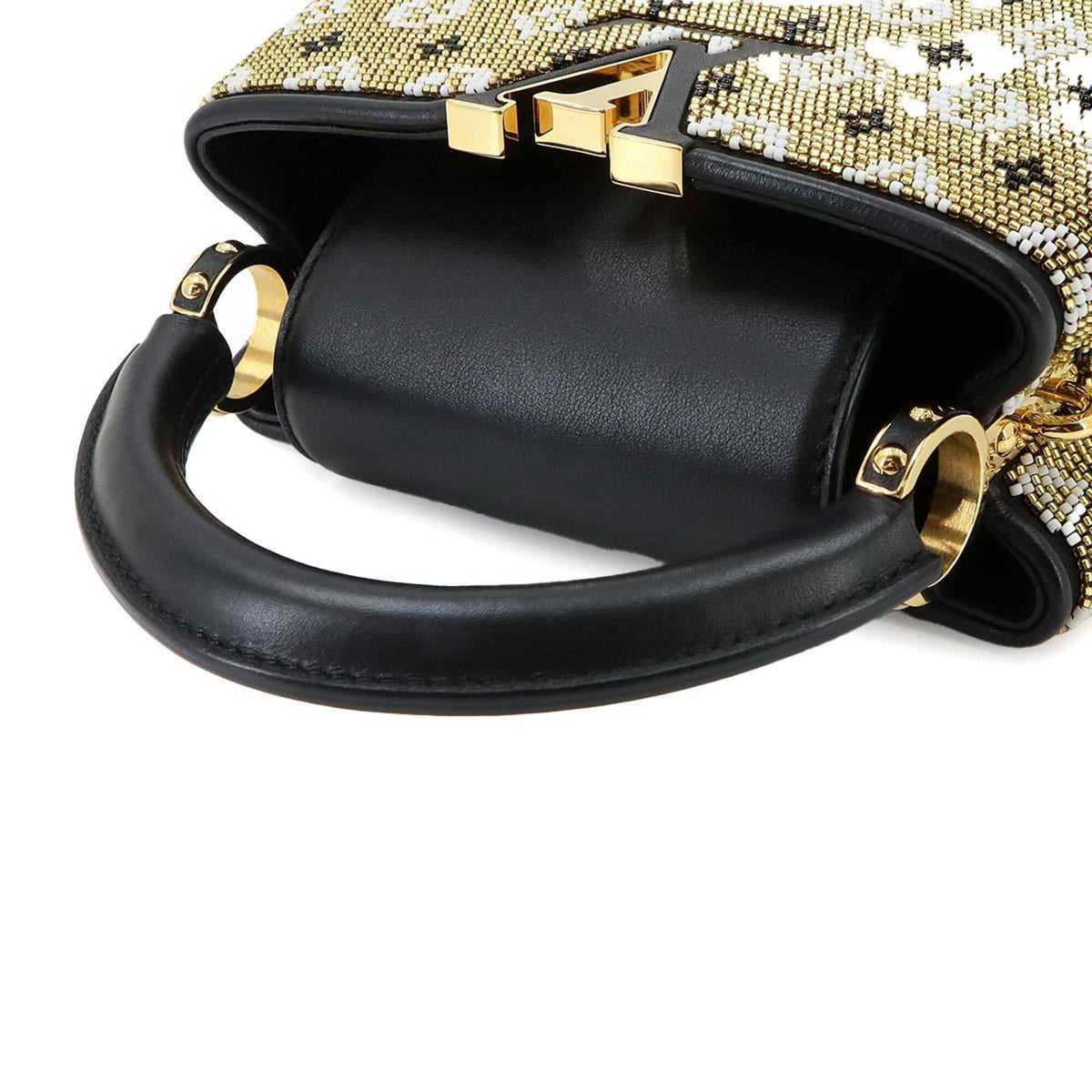 Louis Vuitton Black Gold Noir Leather Handbag (Pre-Owned)