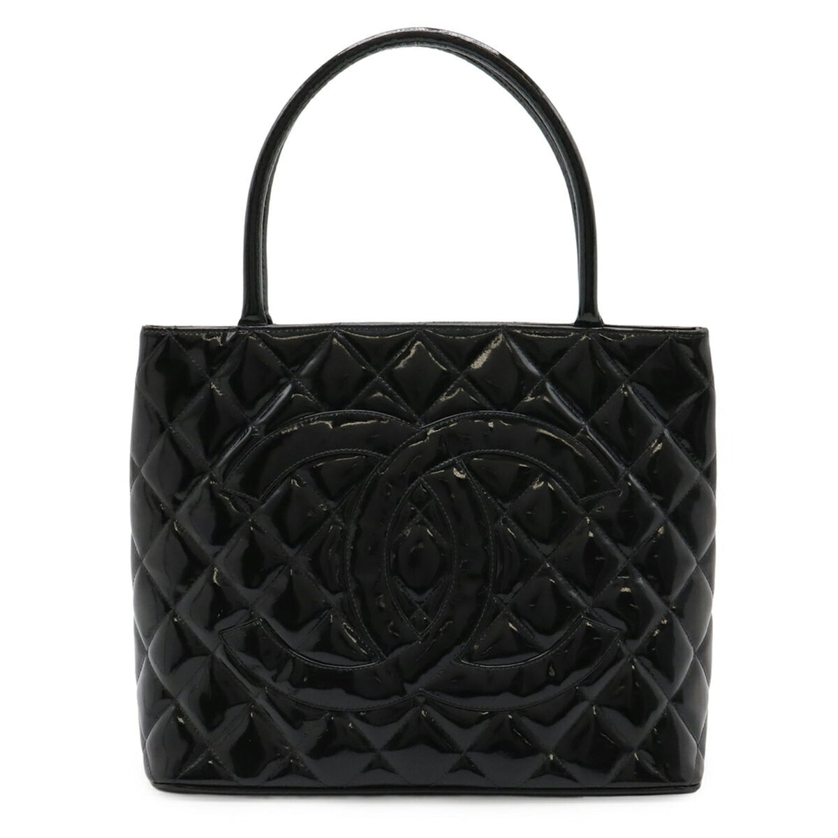 Chanel Black Leather Shoulder Bag Tote Bag (Pre-Owned)