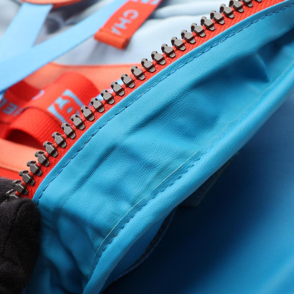 Chanel Blue Orange Red Color Nylon Canvas Backpack (Pre-Owned)