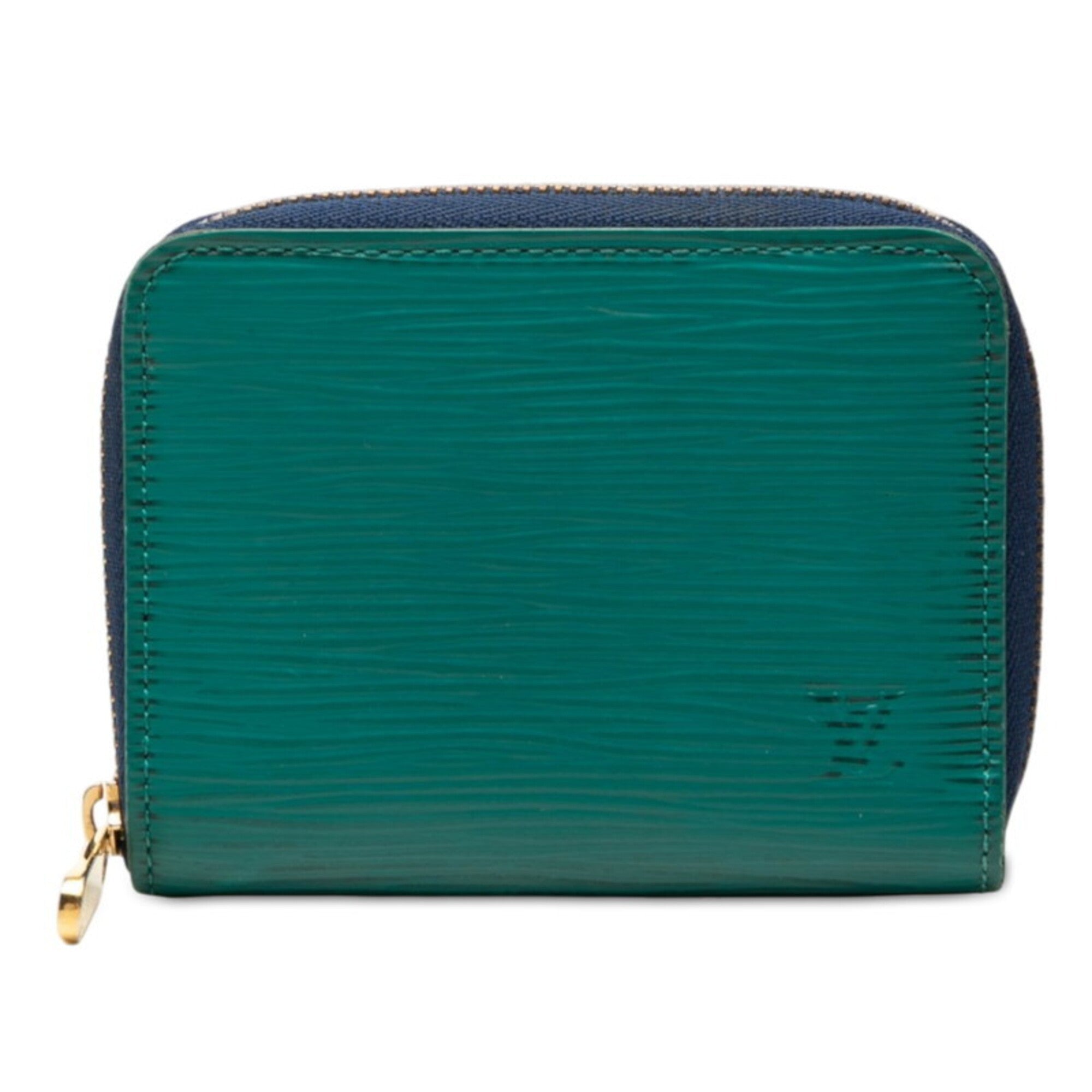 Louis Vuitton Green Leather Coin Purse/Coin Case (Pre-Owned)