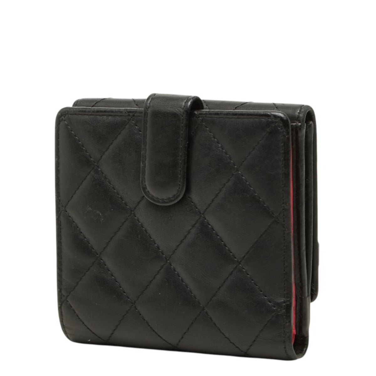 Chanel Black Leather Wallet (Bi-Fold) (Pre-Owned)