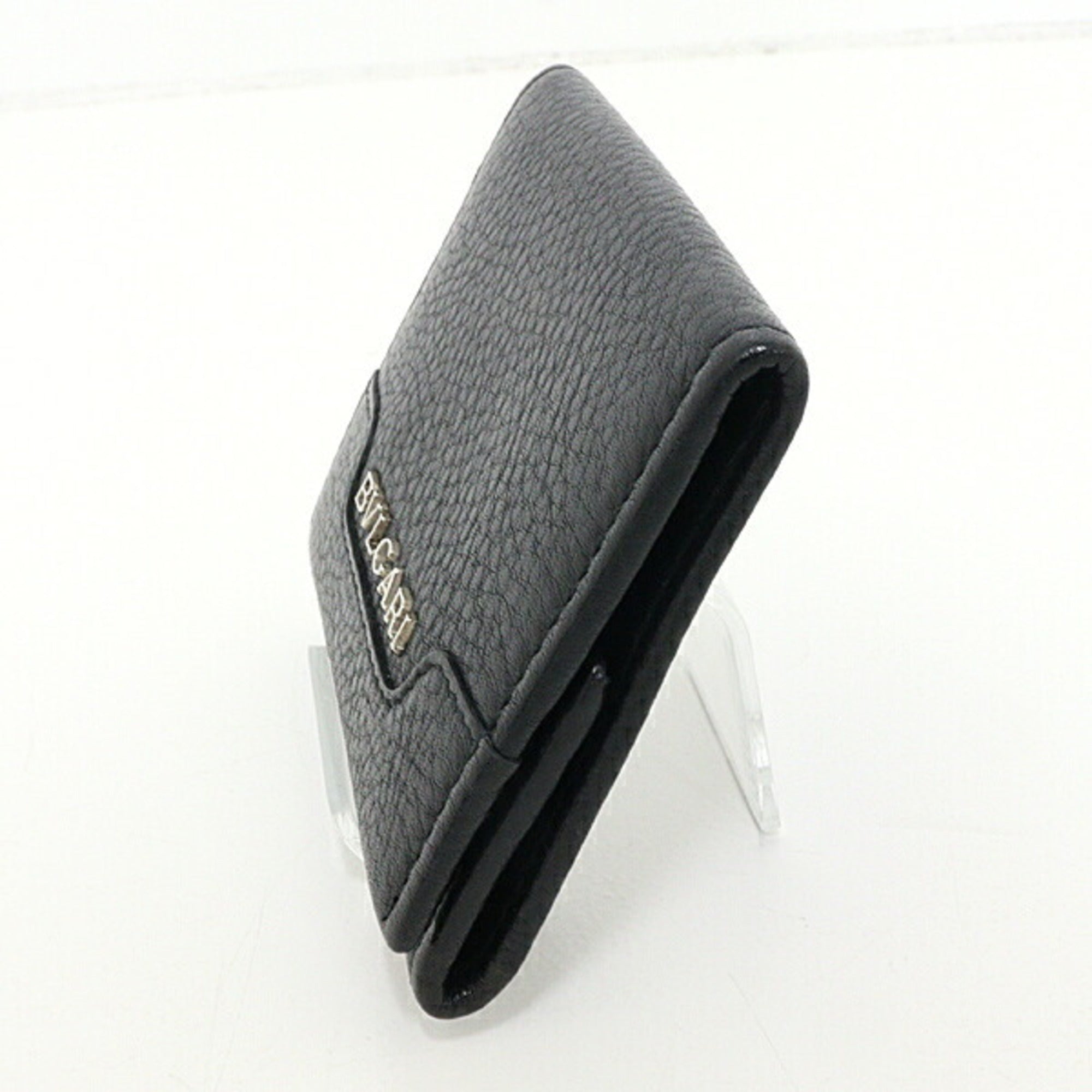 Bvlgari Black Leather Coin Purse/Coin Case (Pre-Owned)