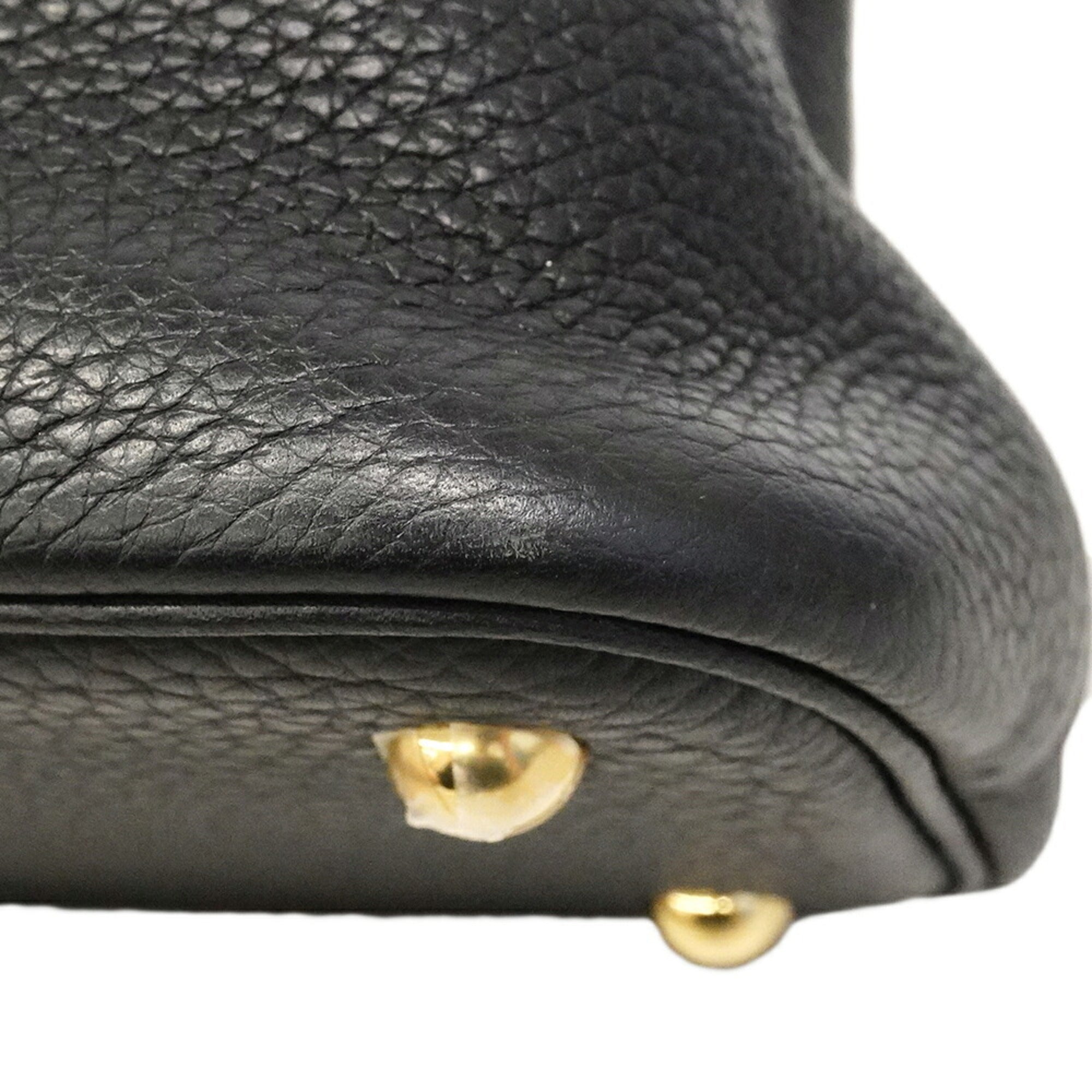 Hermes Black Taurillon Clemence Leather Handbag (Pre-Owned)