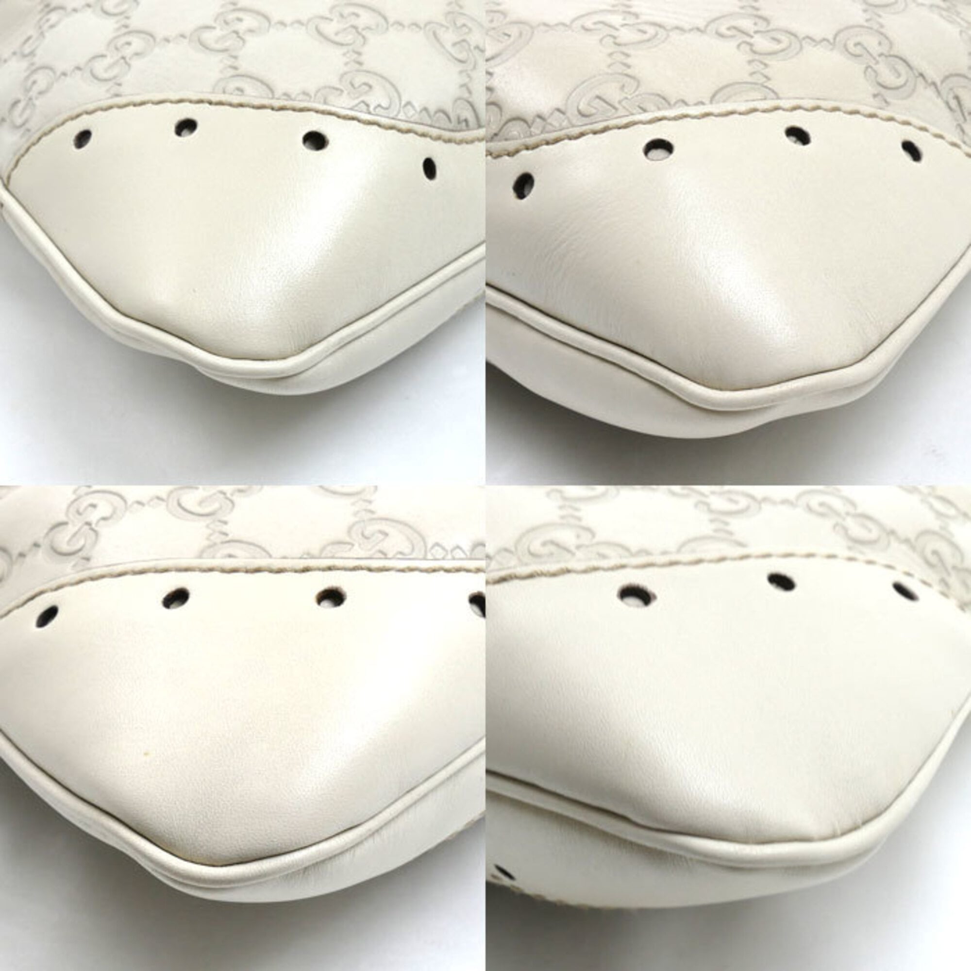 Gucci White Leather Shoulder Bag (Pre-Owned)