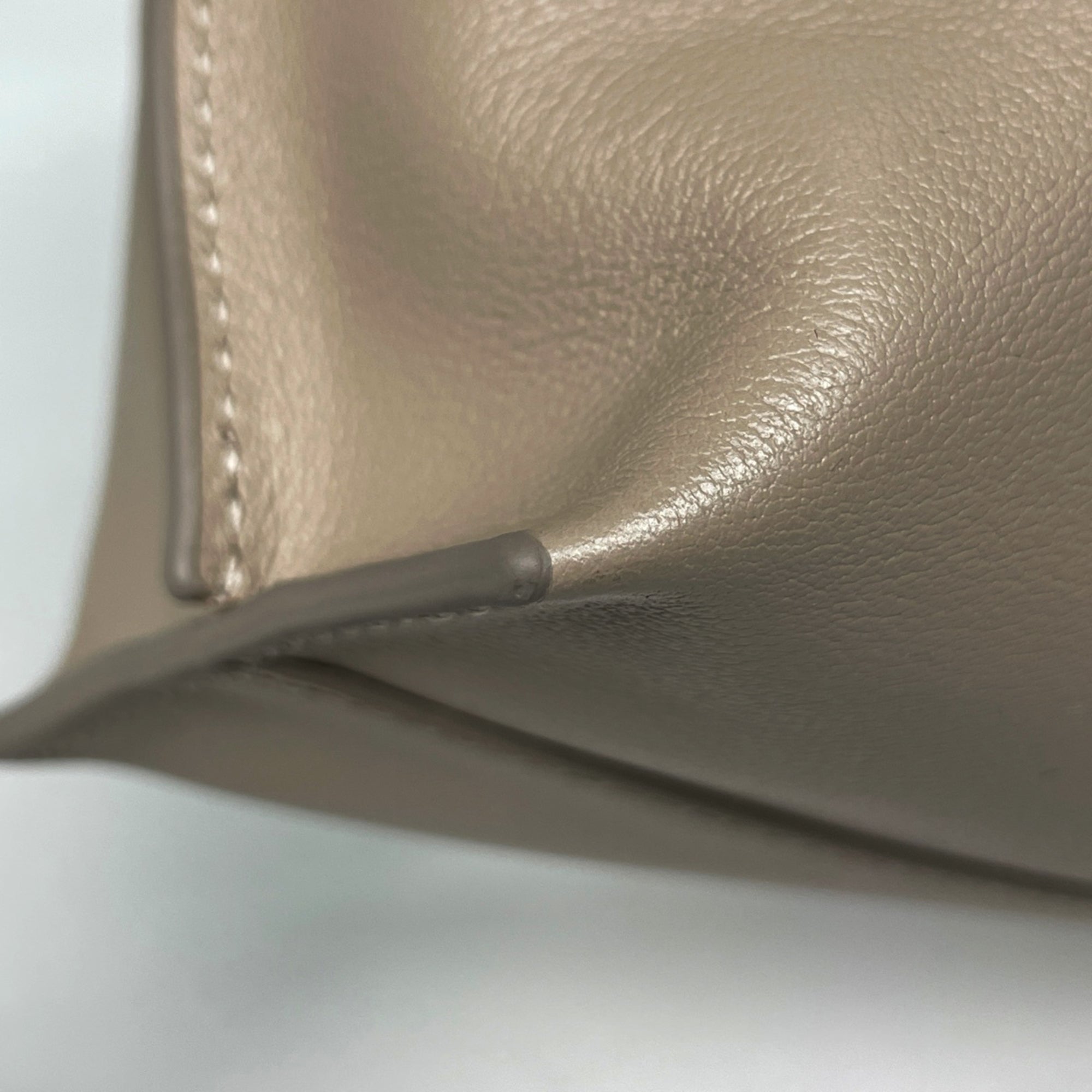 Loewe Flamenco Beige Leather Clutch Bag Shoulder Bag (Pre-Owned)