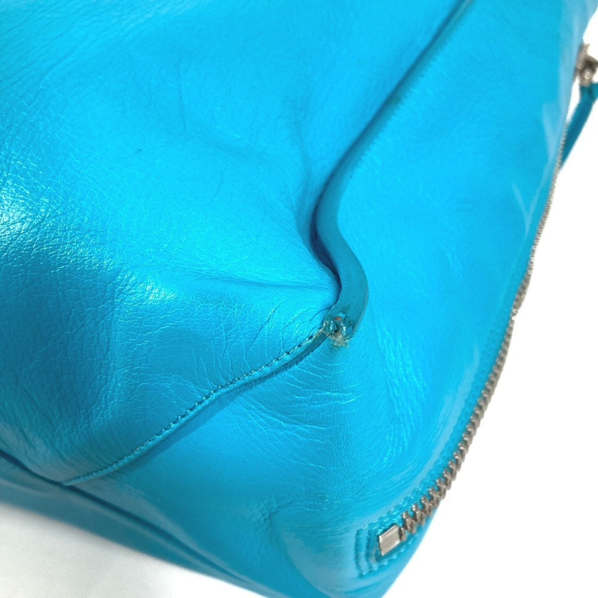 Louis Vuitton Blue Leather Shoulder Bag Tote Bag (Pre-Owned)