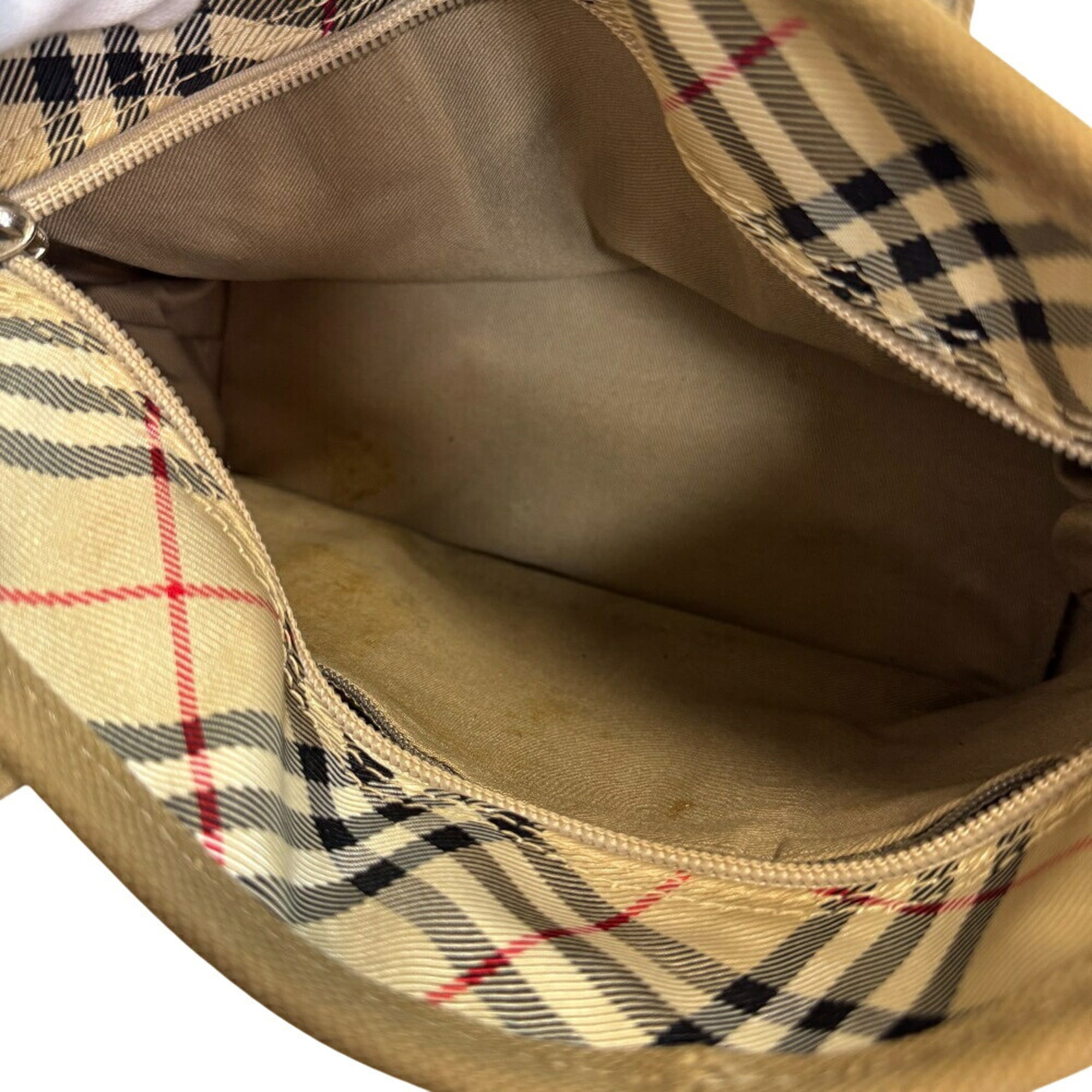 Burberry Green Khaki Canvas Handbag Tote Bag (Pre-Owned)