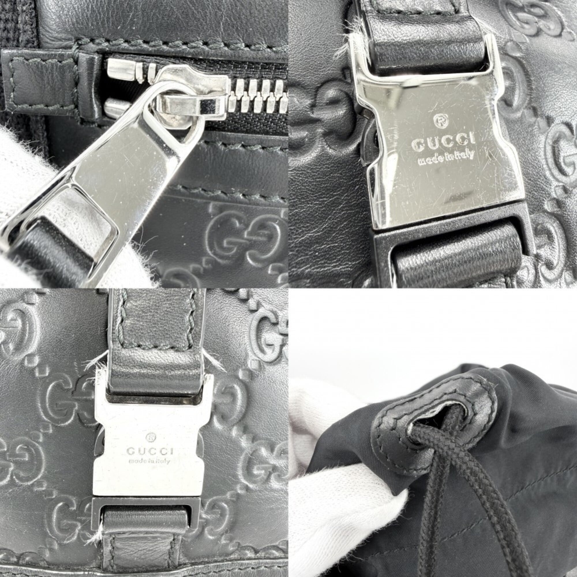 Gucci Black Leather Backpack (Pre-Owned)