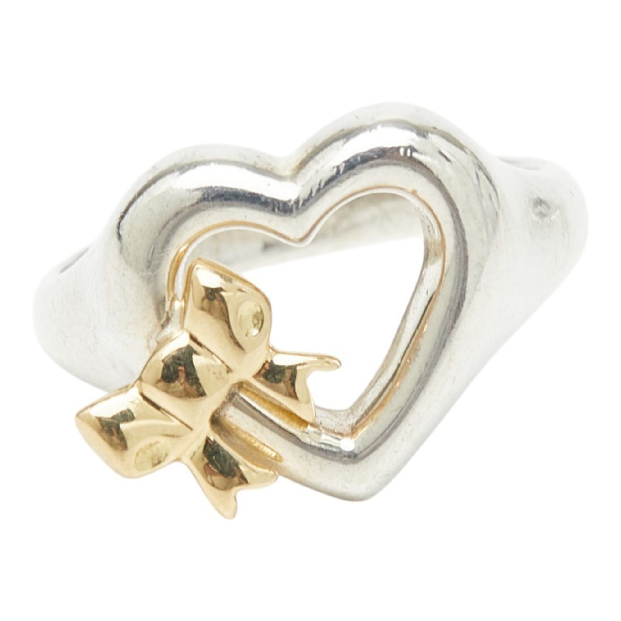 Tiffany Gold Silver Yellow Gold (18K) Silver 925 Band Ring (Pre-Owned)