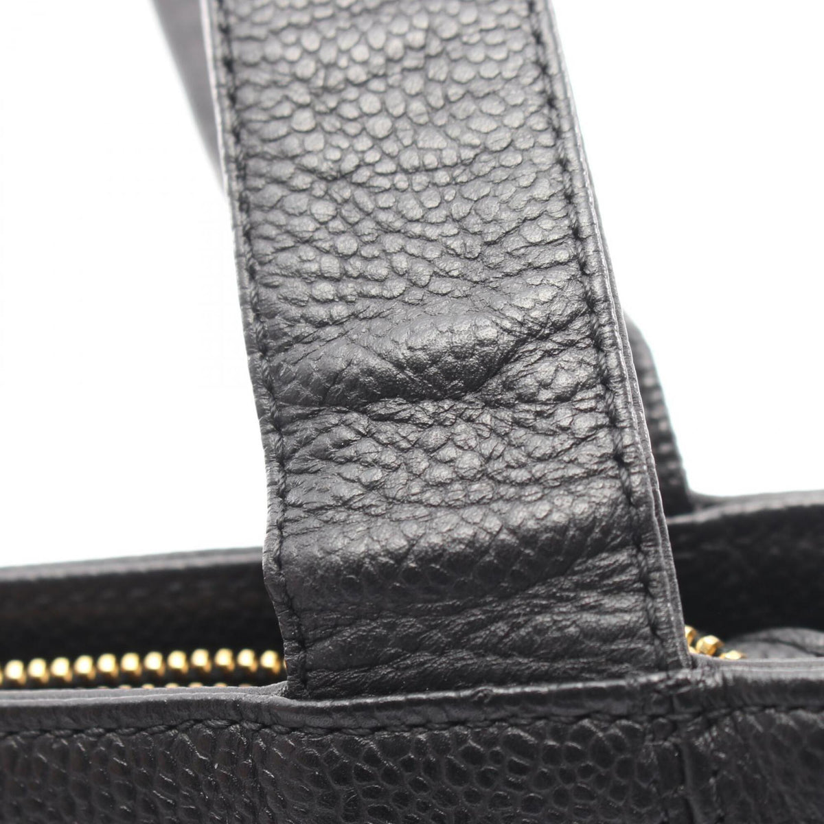 Chanel Black Leather Handbag Tote Bag (Pre-Owned)