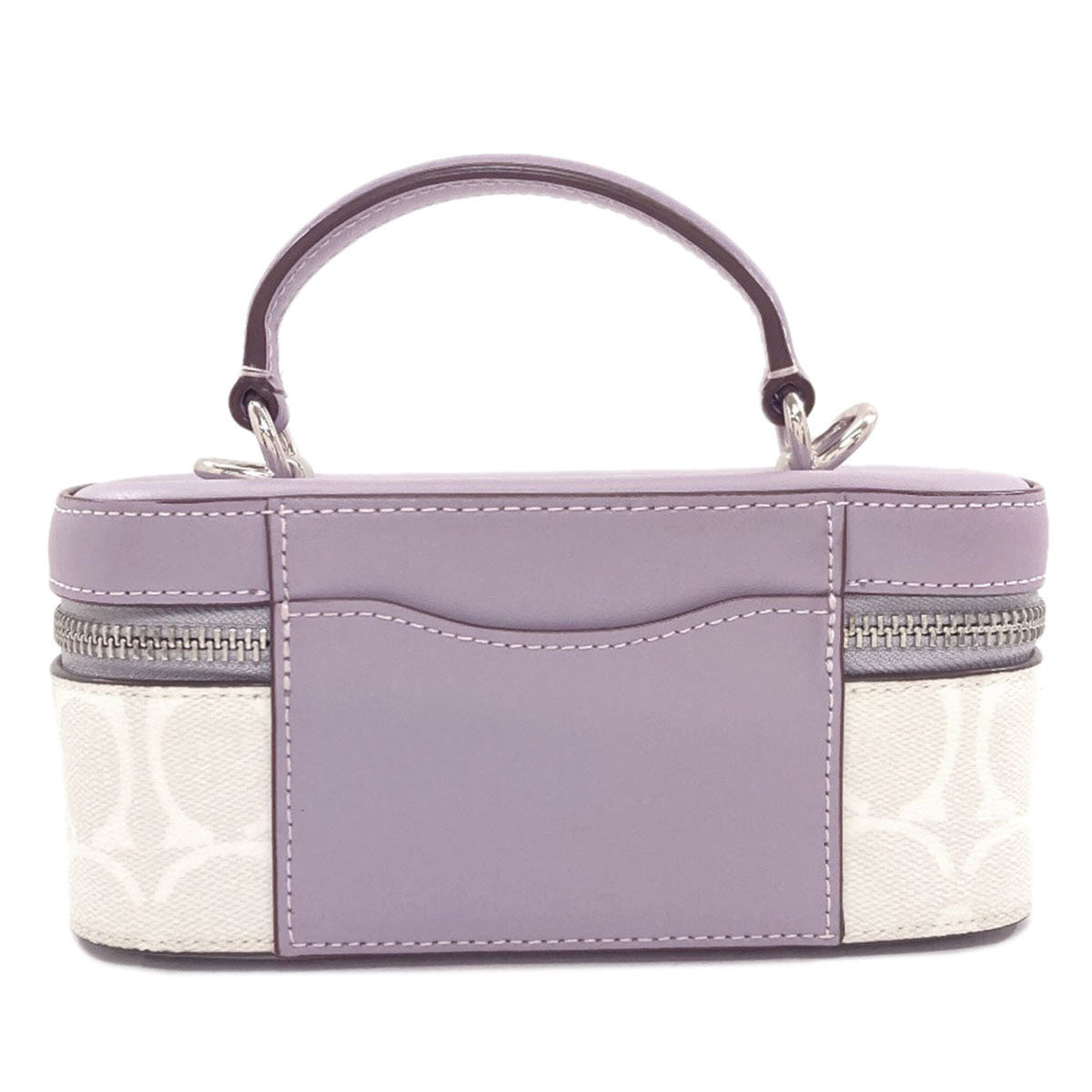 Coach Purple White Pvc Leather Handbag (Pre-Owned)
