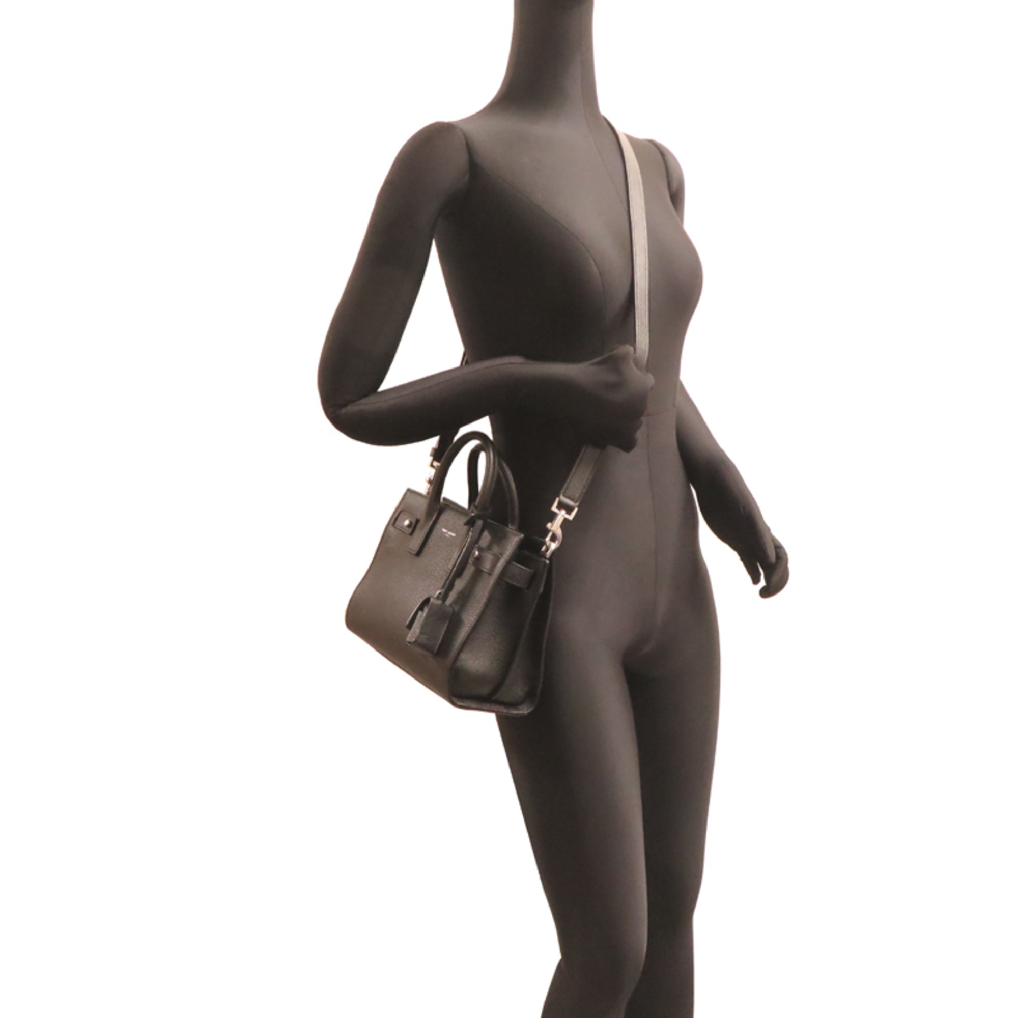 Saint Laurent Black Leather Handbag (Pre-Owned)