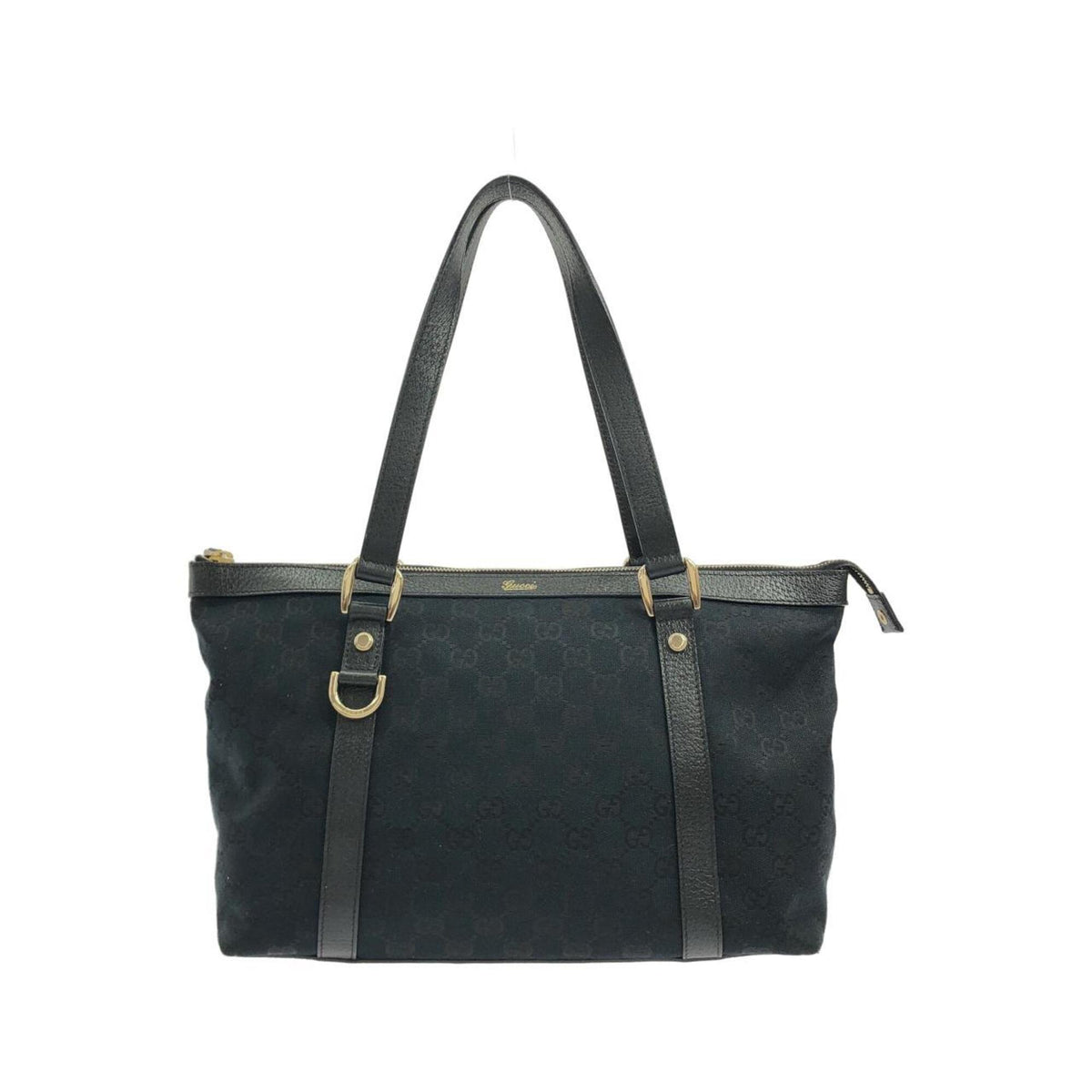 Gucci Black Gg Canvas Handbag (Pre-Owned)