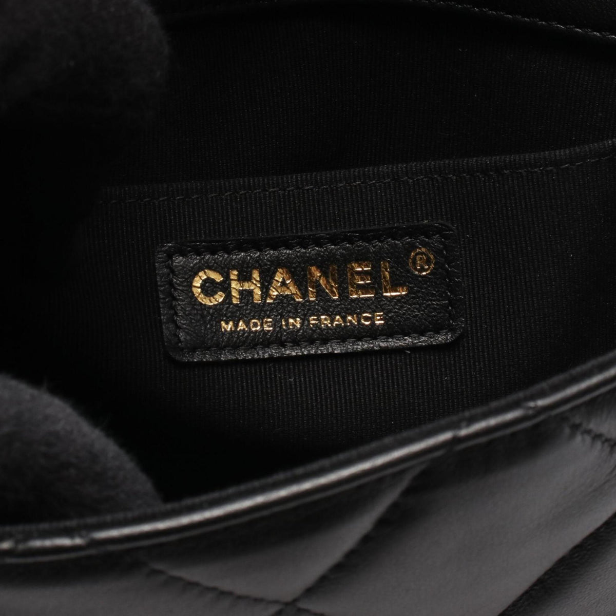 Chanel Black Leather Handbag Shoulder Bag (Pre-Owned)