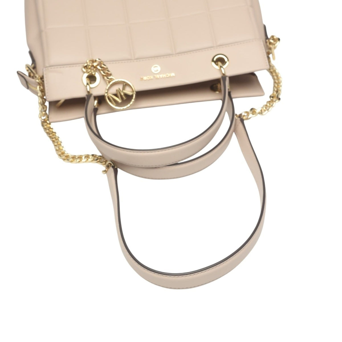 Michael Kors Pink Beige Leather Handbag Shoulder Bag (Pre-Owned)