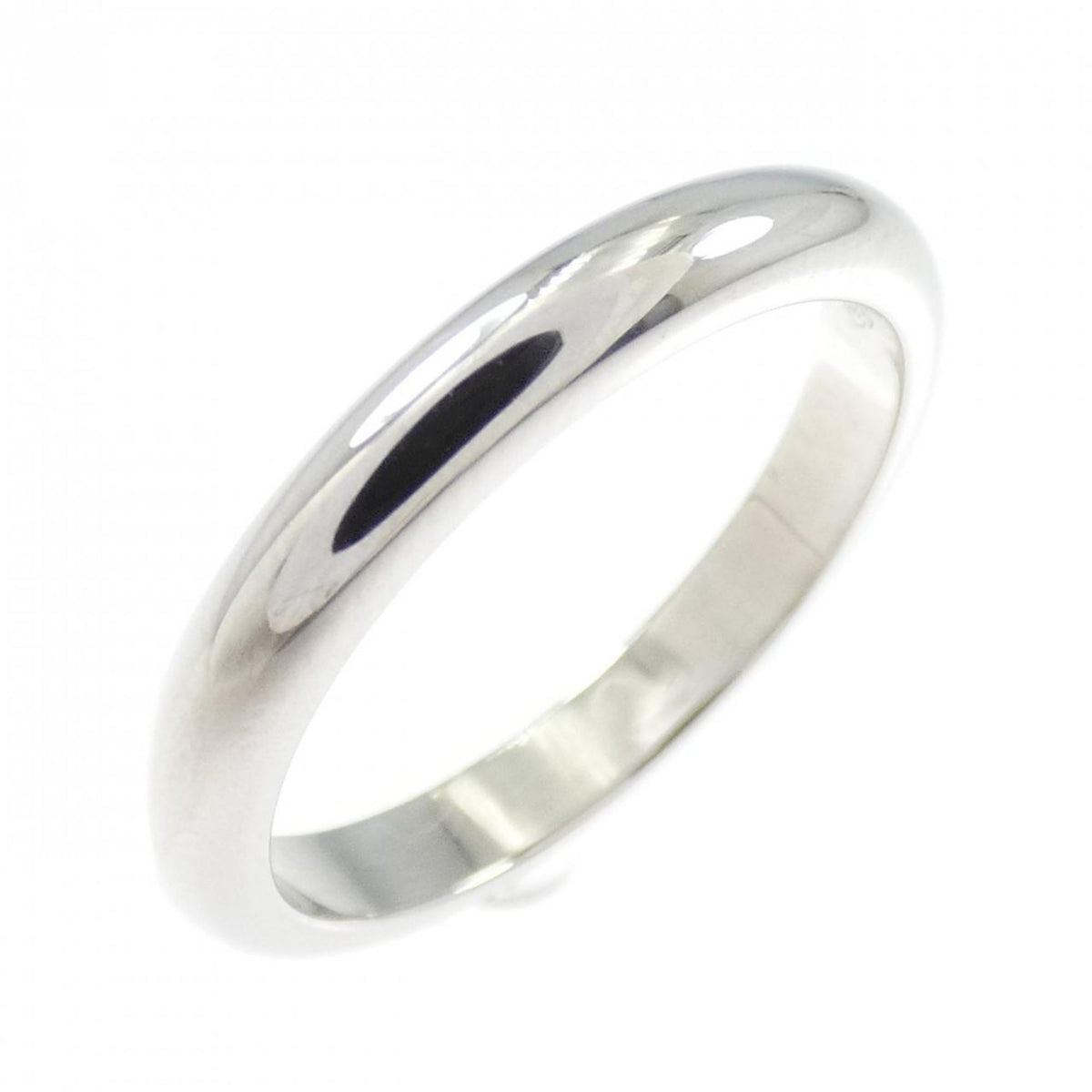 Bvlgari Silver Platinum 950 Band Ring (Pre-Owned)