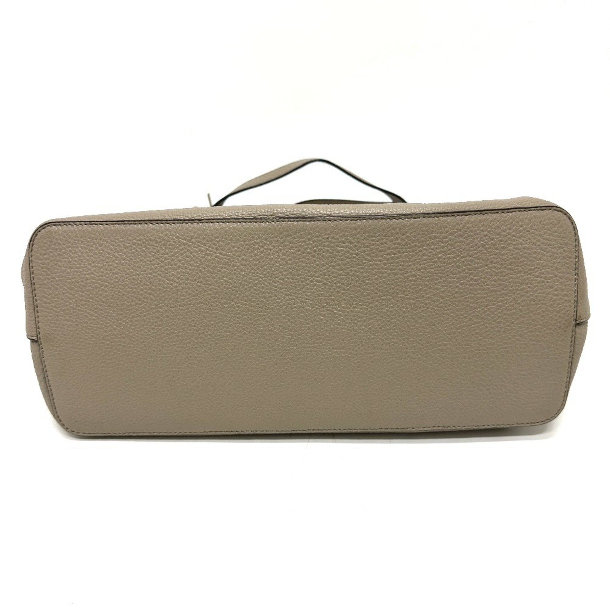 Tory Burch Beige Leather Shoulder Bag Tote Bag (Pre-Owned)