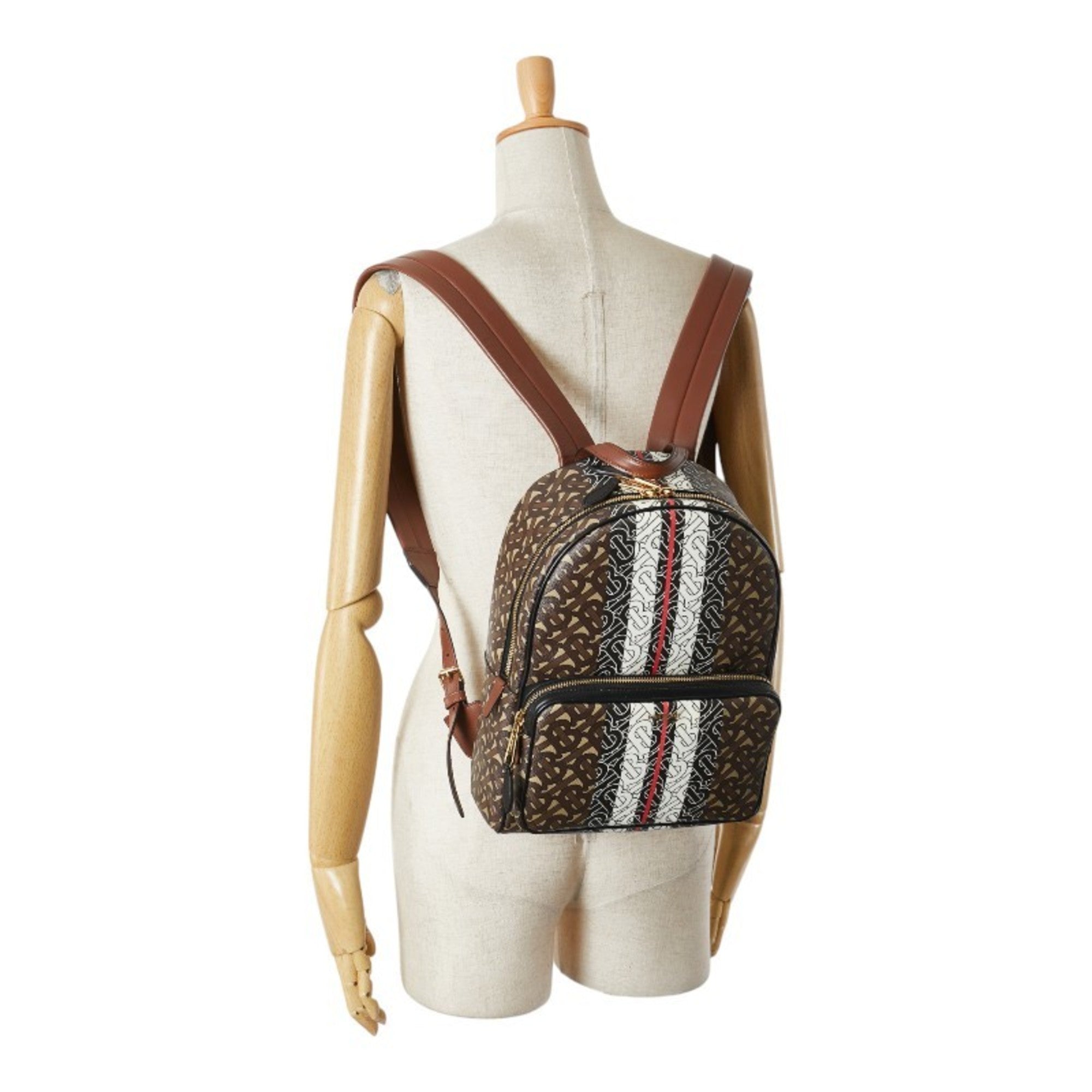 Burberry Brown Pvc Leather Backpack (Pre-Owned)
