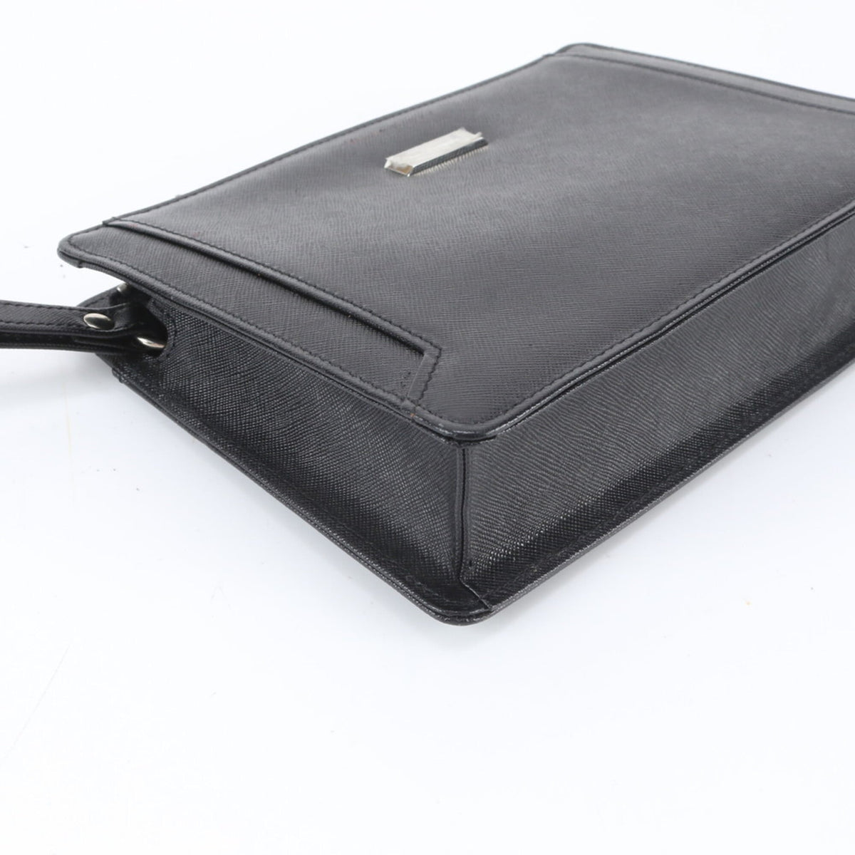 Burberry Black Leather Clutch Bag Pouch (Pre-Owned)