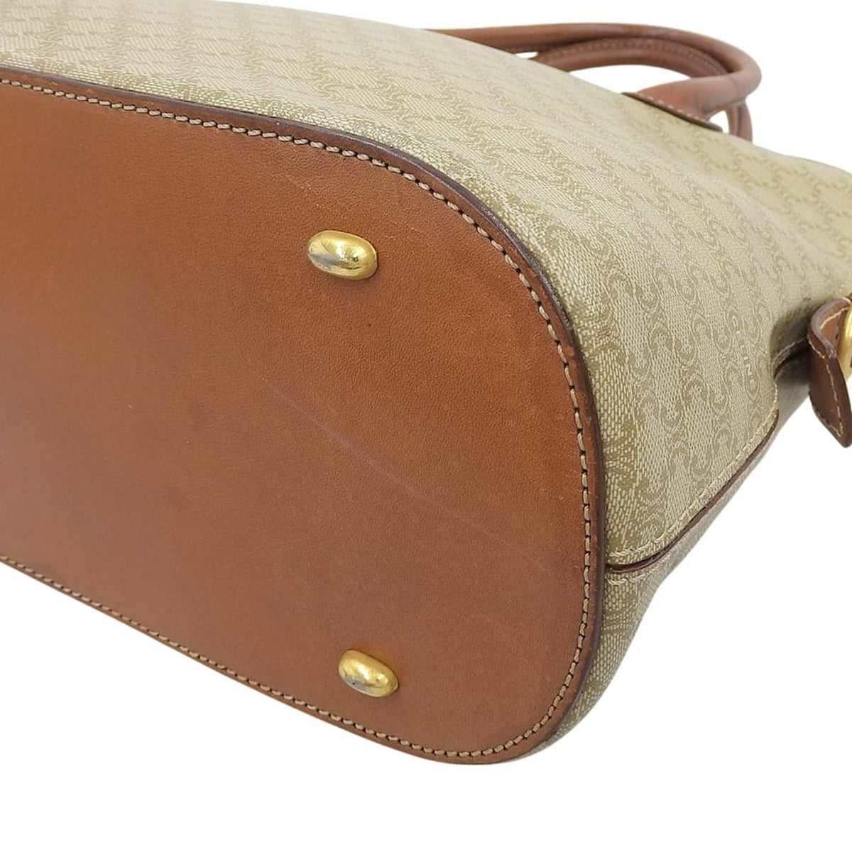 Celine Beige Brown Pvc Leather Handbag (Pre-Owned)