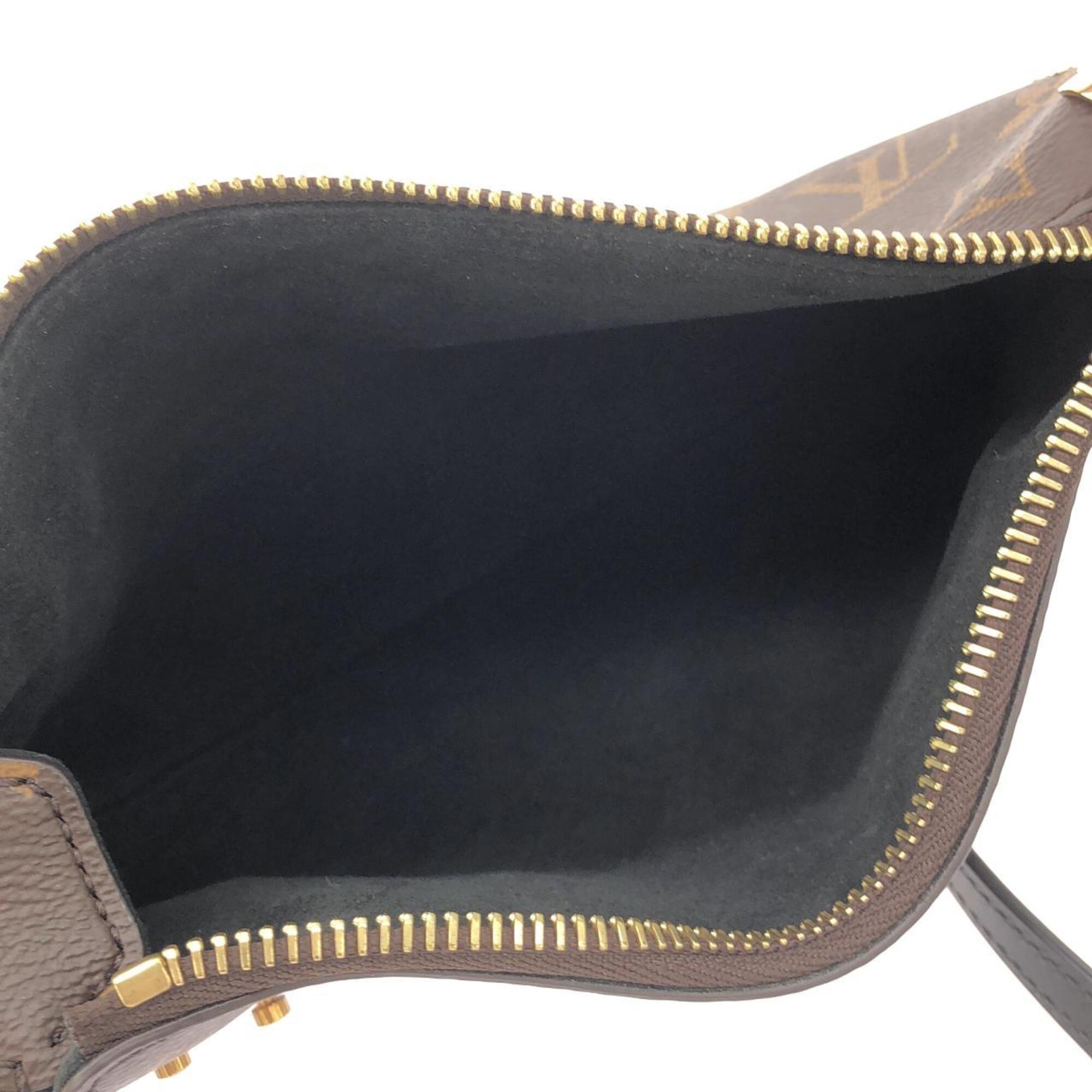 Louis Vuitton Marron Coated Canvas Shoulder Bag (Pre-Owned)