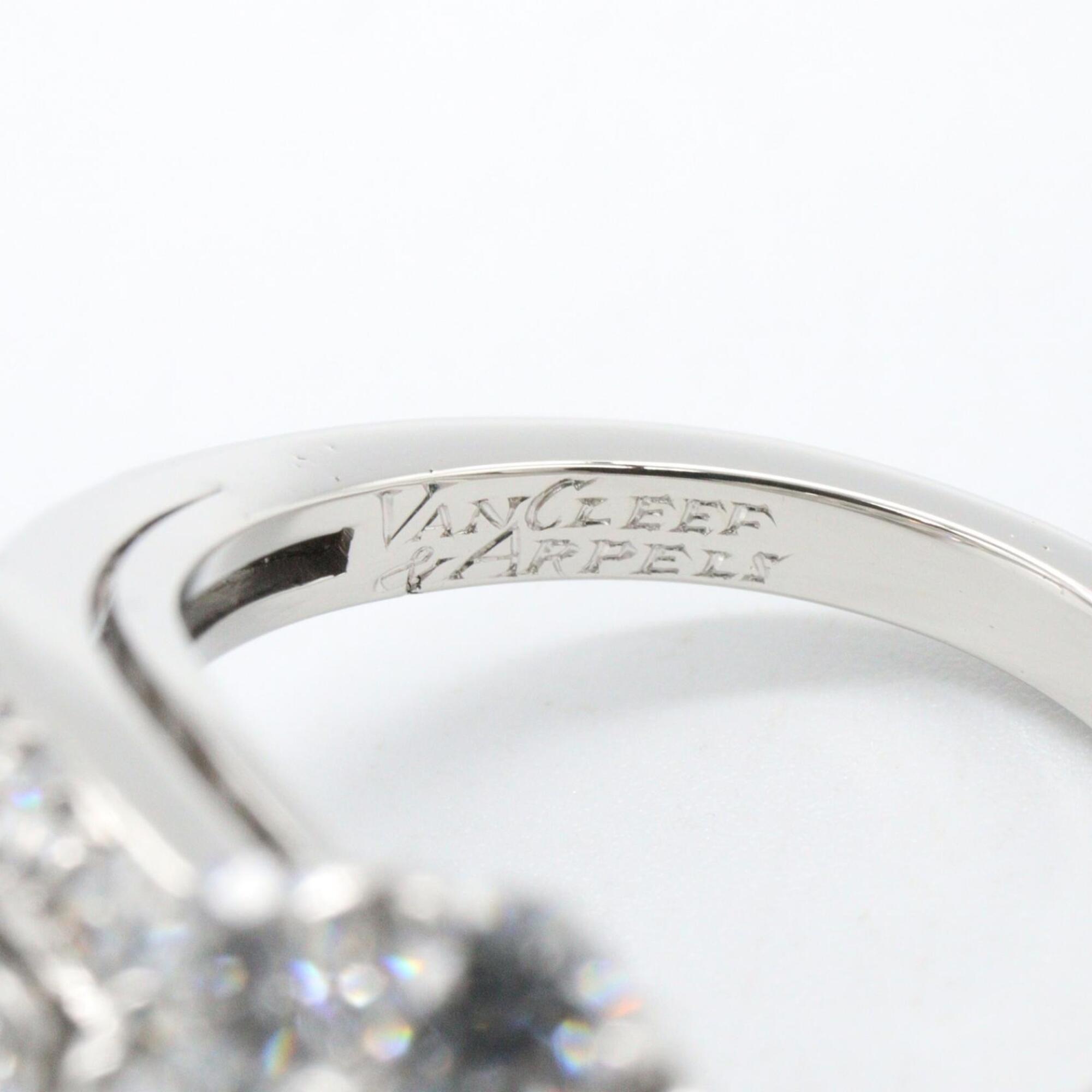 Van Cleef & Arpels Silver Clear Platinum 950 Band Ring (Pre-Owned)