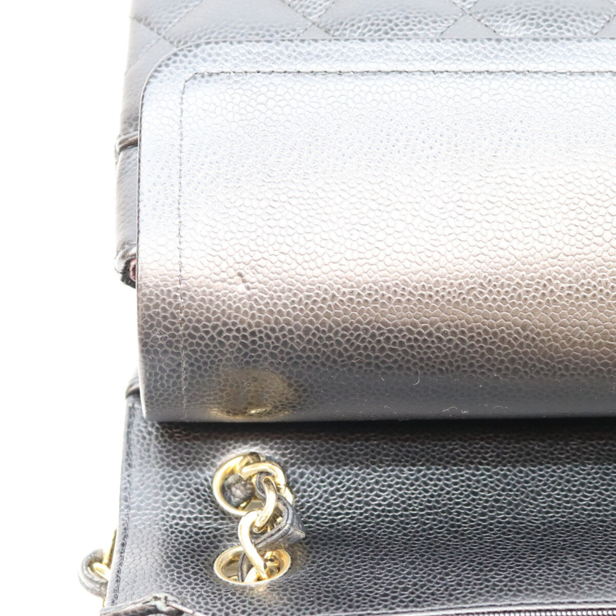 Chanel Black Grained Calfskin Shoulder Bag (Pre-Owned)