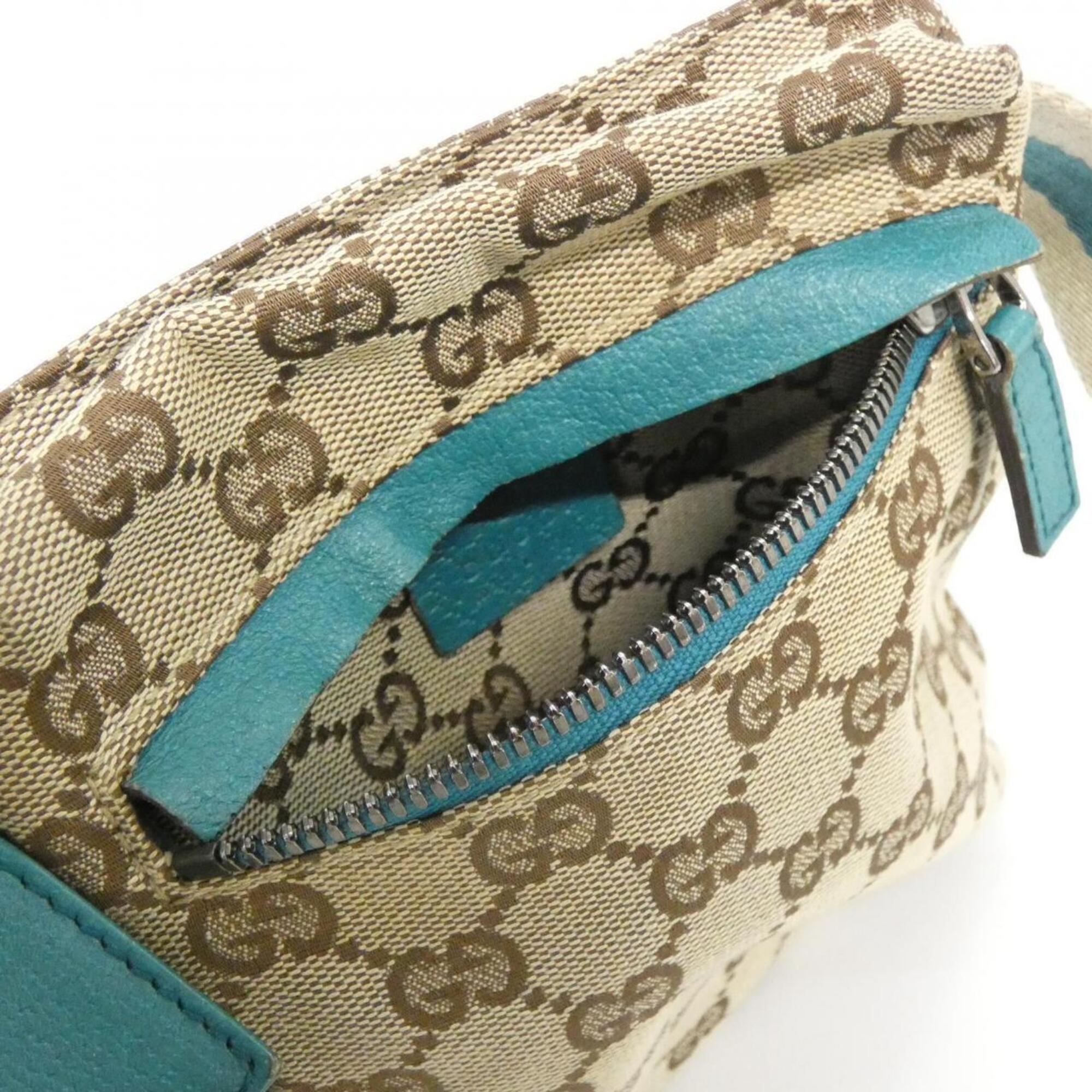 Gucci Beige Blue Gg Canvas Fanny Pack (Pre-Owned)