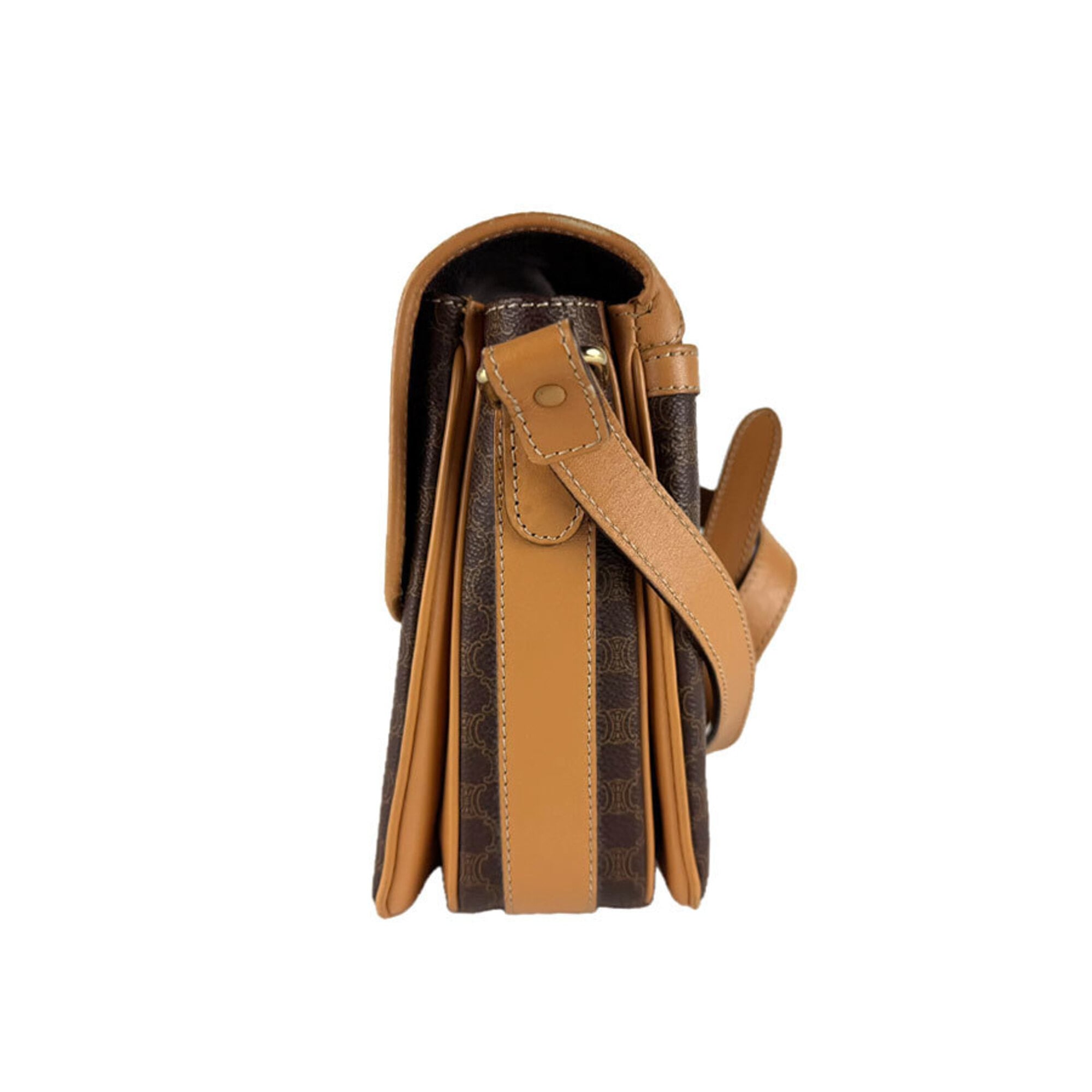 Celine Brown Pvc Leather Shoulder Bag (Pre-Owned)