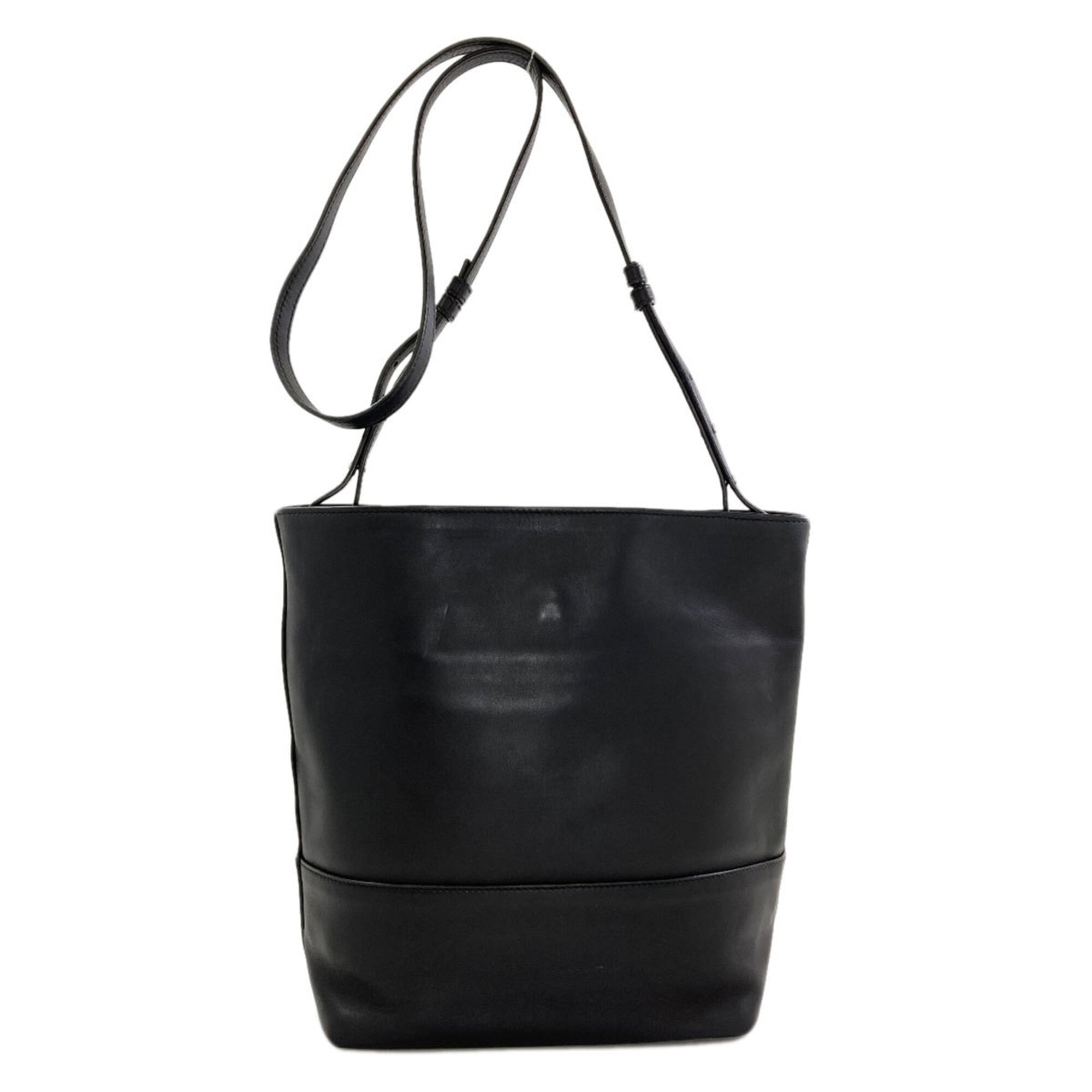 Bottega Veneta Black Leather Shoulder Bag (Pre-Owned)