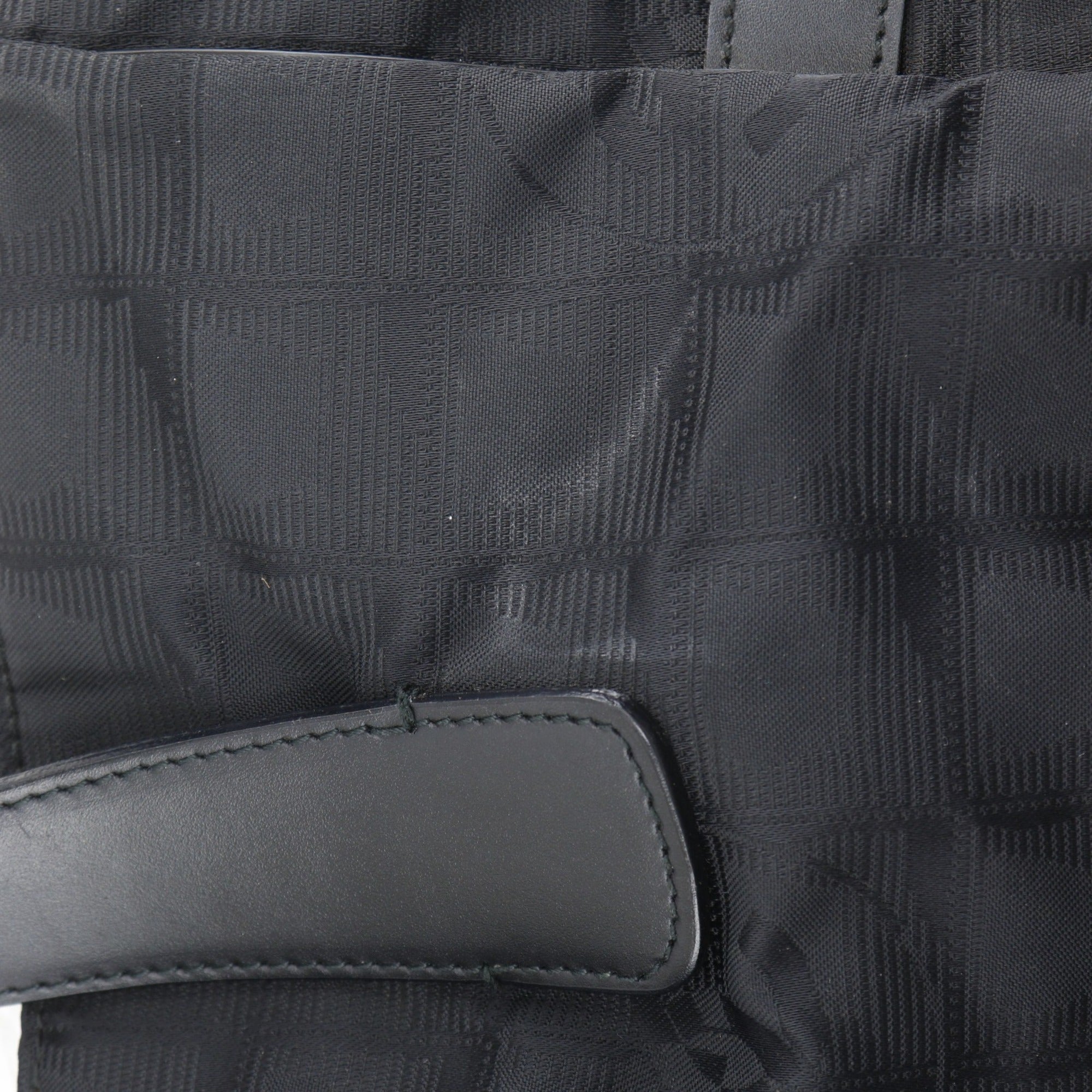 Chanel Black Nylon Canvas Tote Bag (Pre-Owned)