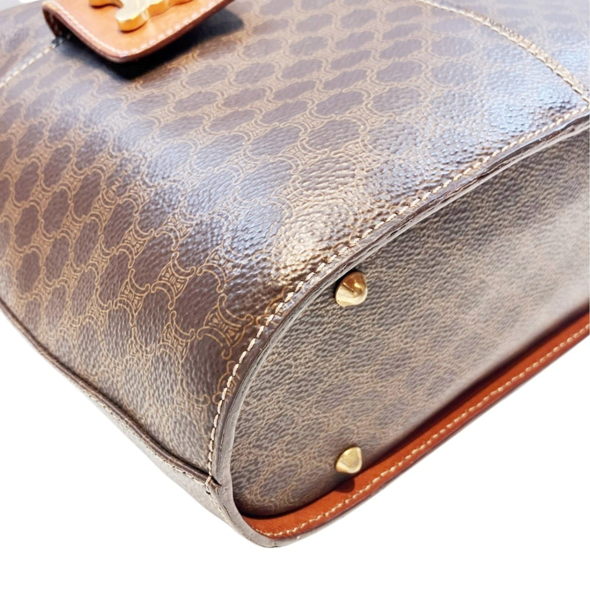 Celine Brown Leather Pvc Tote Bag (Pre-Owned)