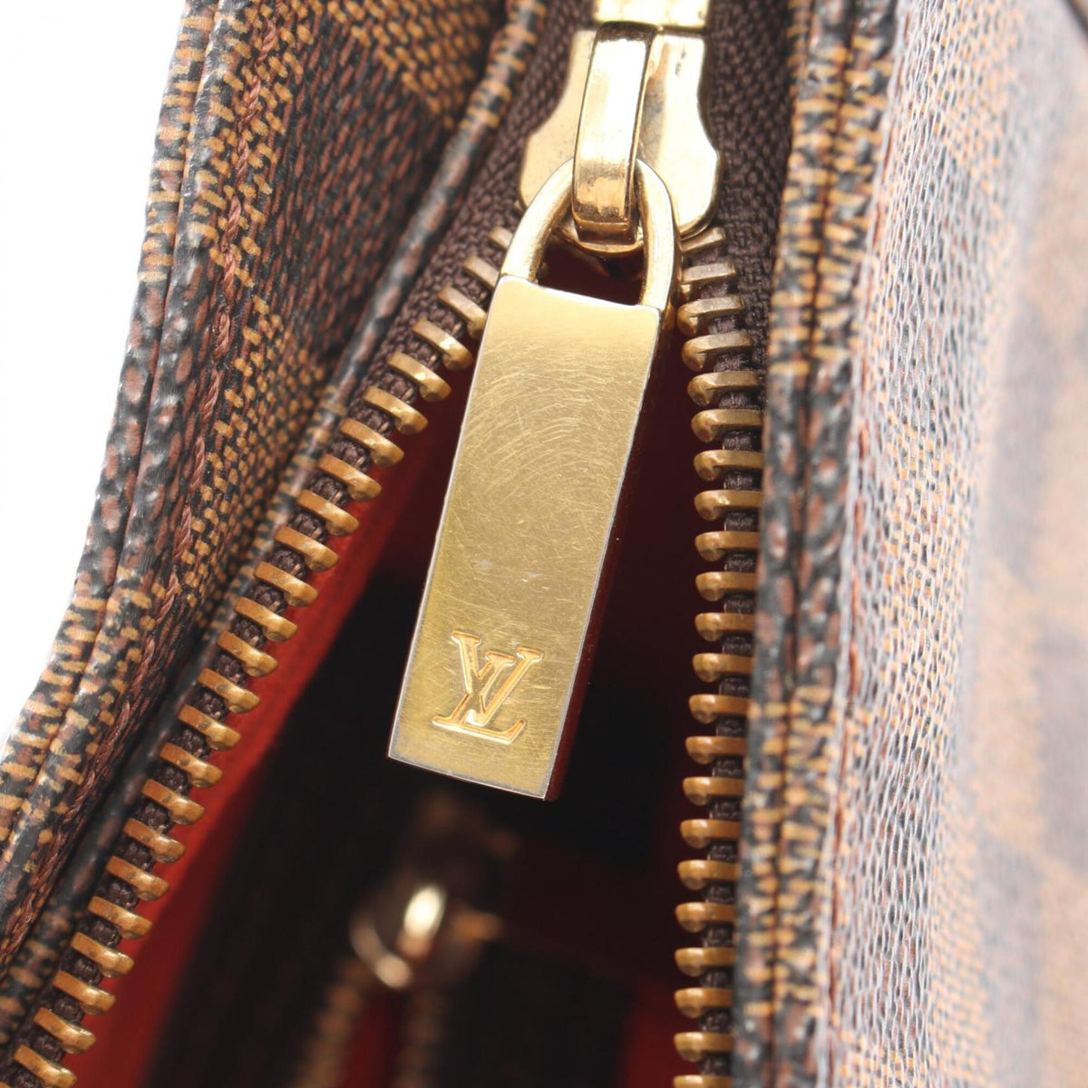 Louis Vuitton Damier Brown Coated Canvas Leather Handbag Shoulder Bag (Pre-Owned)