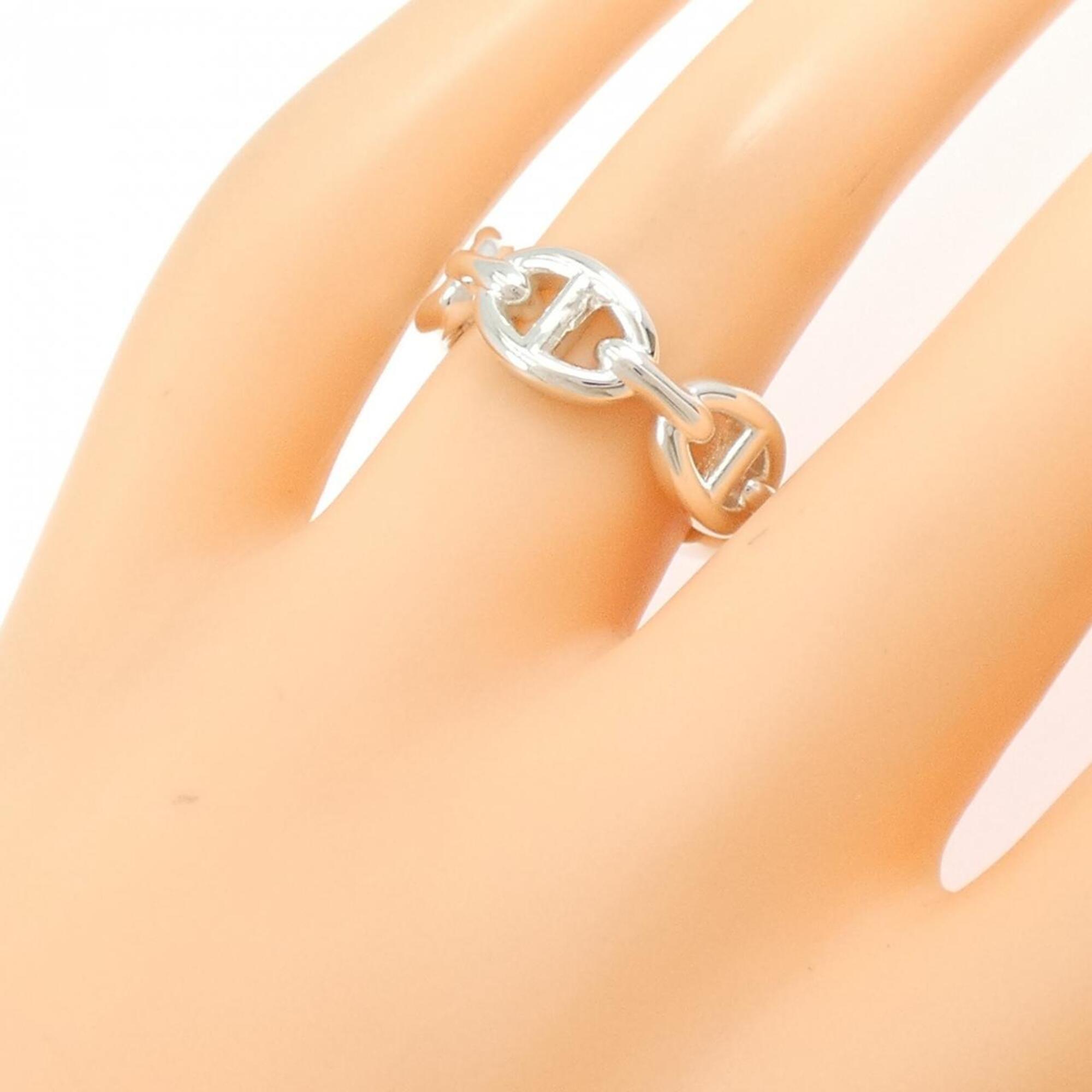 Hermes Silver 925 Band Ring (Pre-Owned)