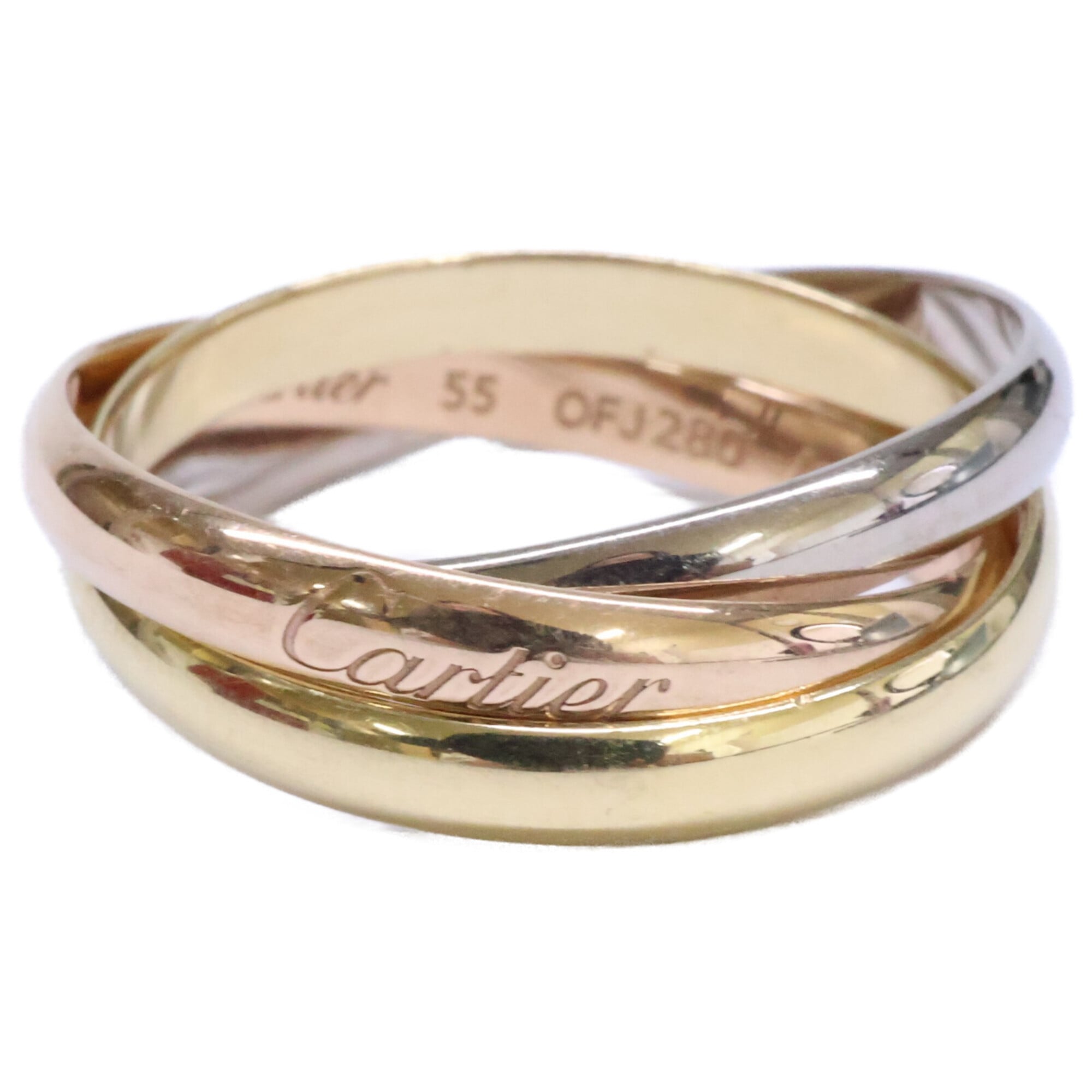 Cartier Pink Gold White Gold Yellow Gold Yellow Gold (18K) Pink Gold (18K) White Gold (18K) Band Ring (Pre-Owned)