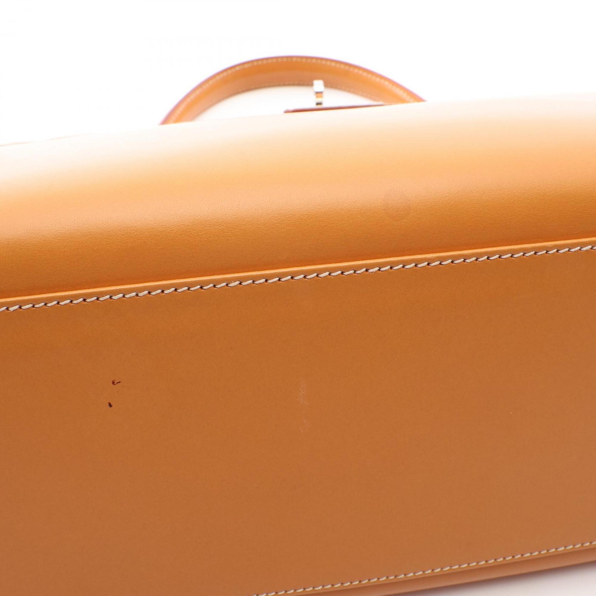 Hermes Brown Natural Chamonix Leather Leather Handbag (Pre-Owned)